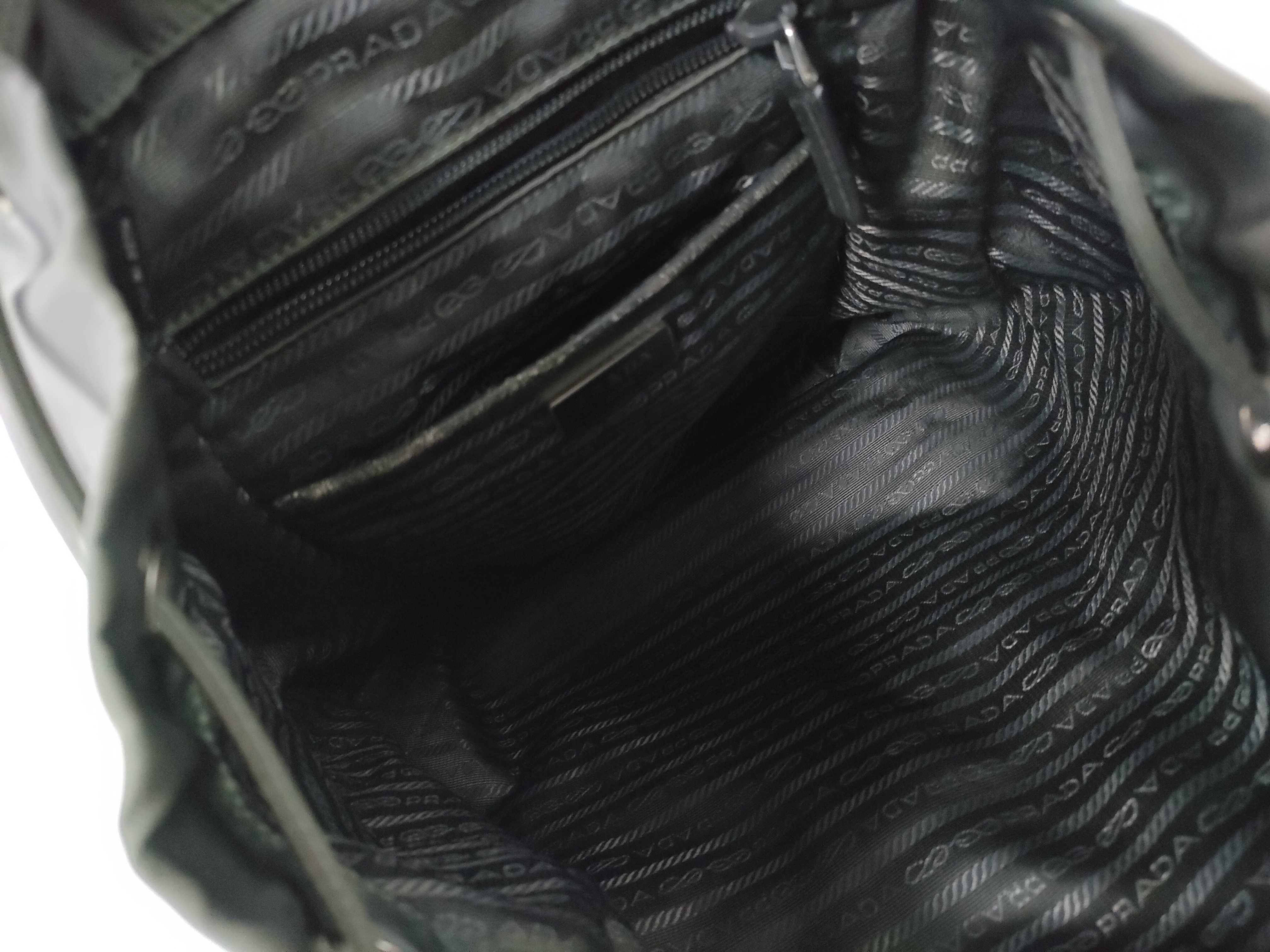 nylon backpack, gray-green rucksack — view 8