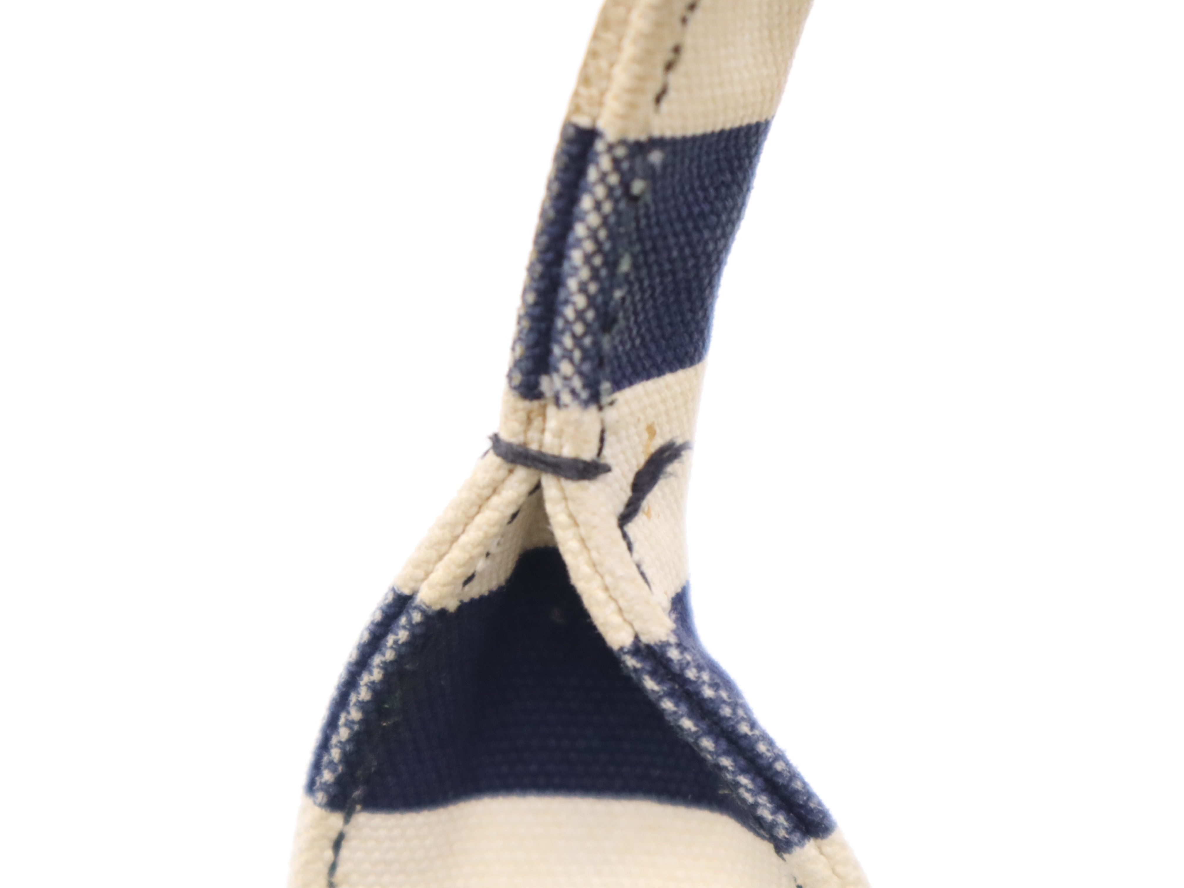 Denim Canapa Tote Bag, Navy, Gold Hardware, with Shoulder Strap and Card Holder. — view 10