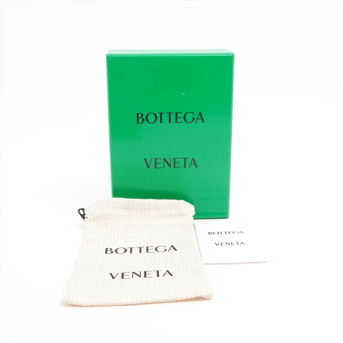 Intrecciato Leather Compact Wallet Black — view 9