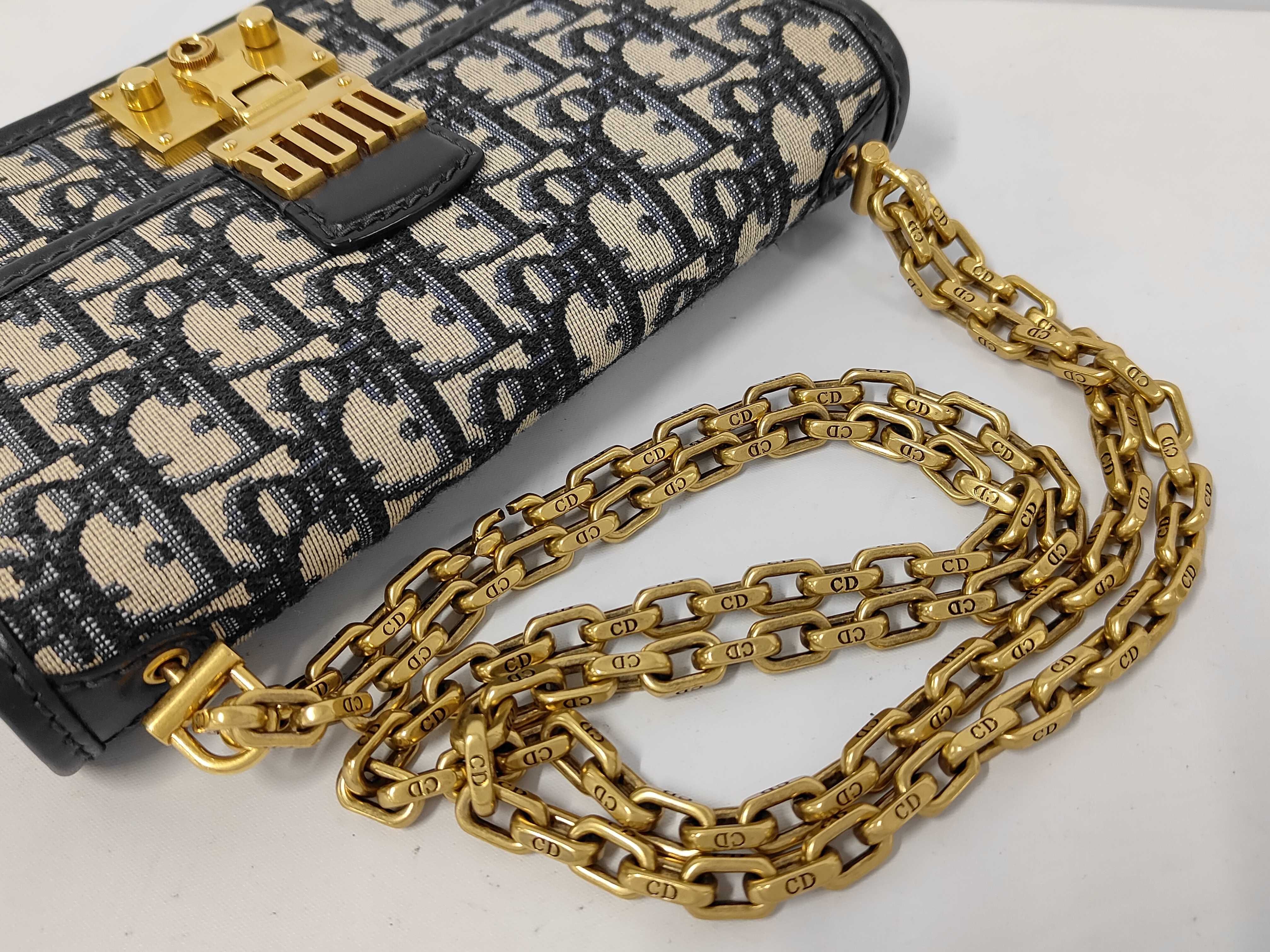 Addict Oblique Canvas x Leather Shoulder Bag — view 3