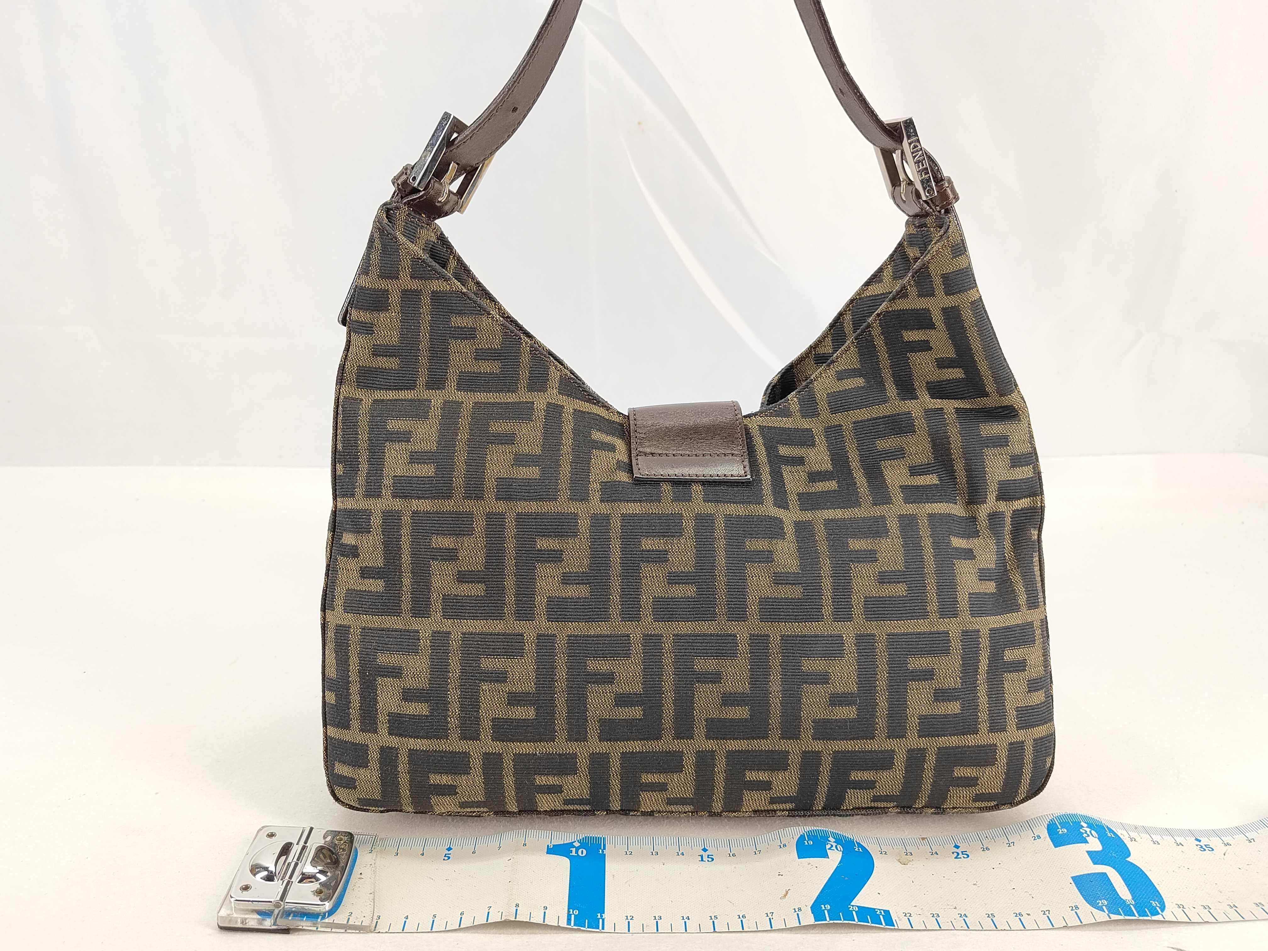 Zucca pattern Fendi Mamma Bucket Zucca canvas x leather shoulder bag brown shoulder bag — view 2