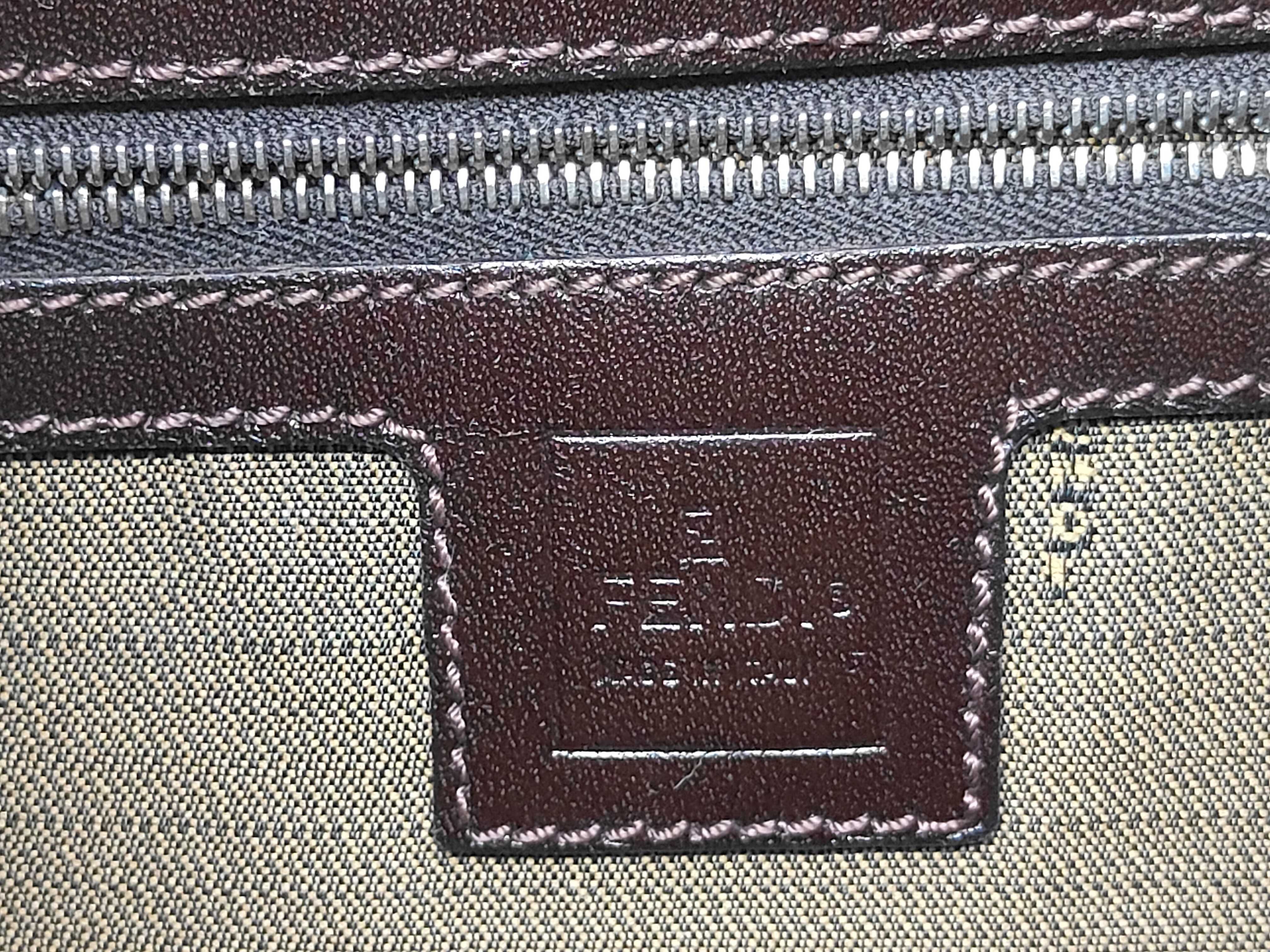Zucca pattern Fendi Mamma Bucket Zucca canvas x leather shoulder bag brown shoulder bag — view 12