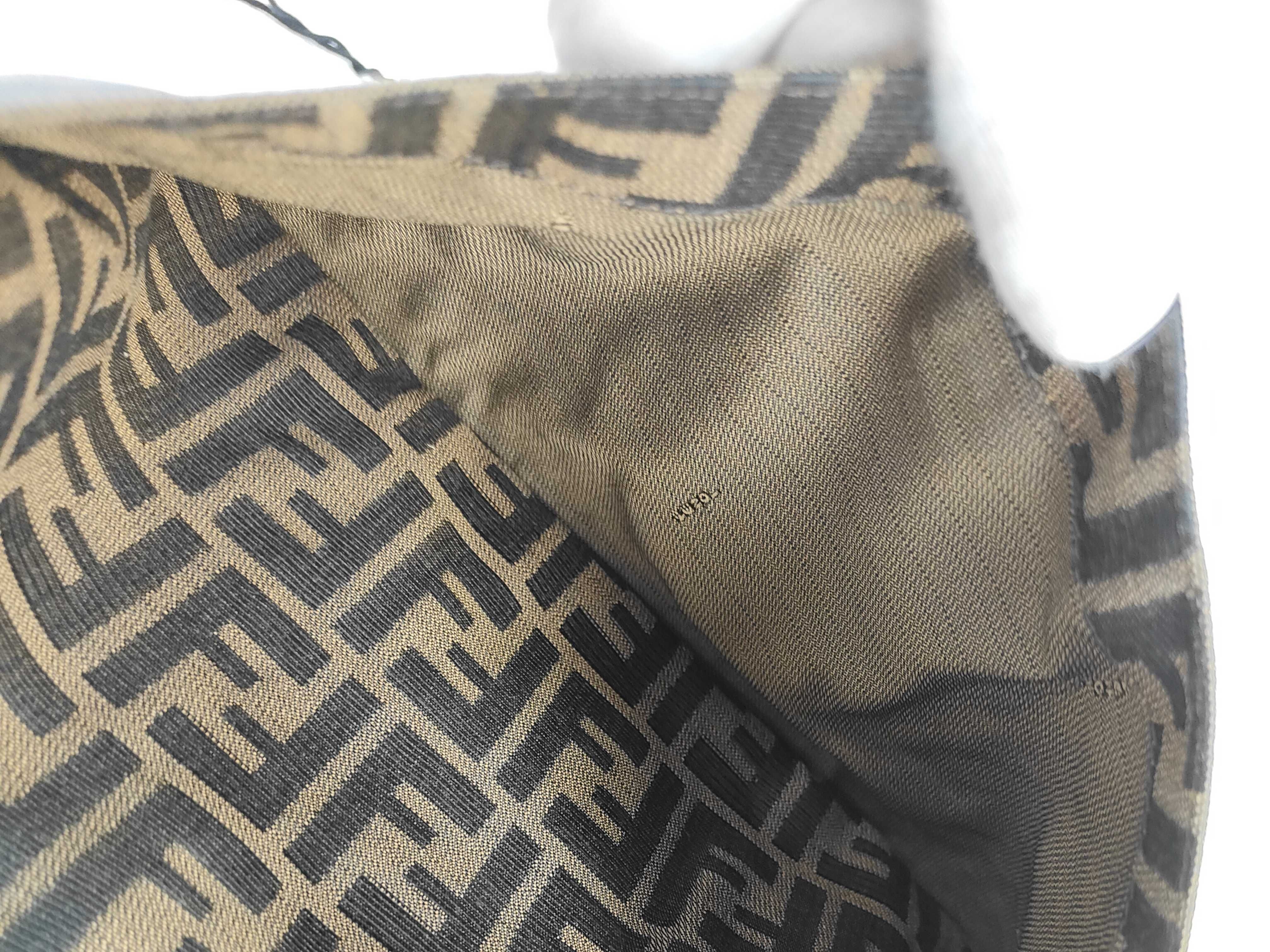 Zucca pattern Fendi Mamma Bucket Zucca canvas x leather shoulder bag brown shoulder bag — view 15