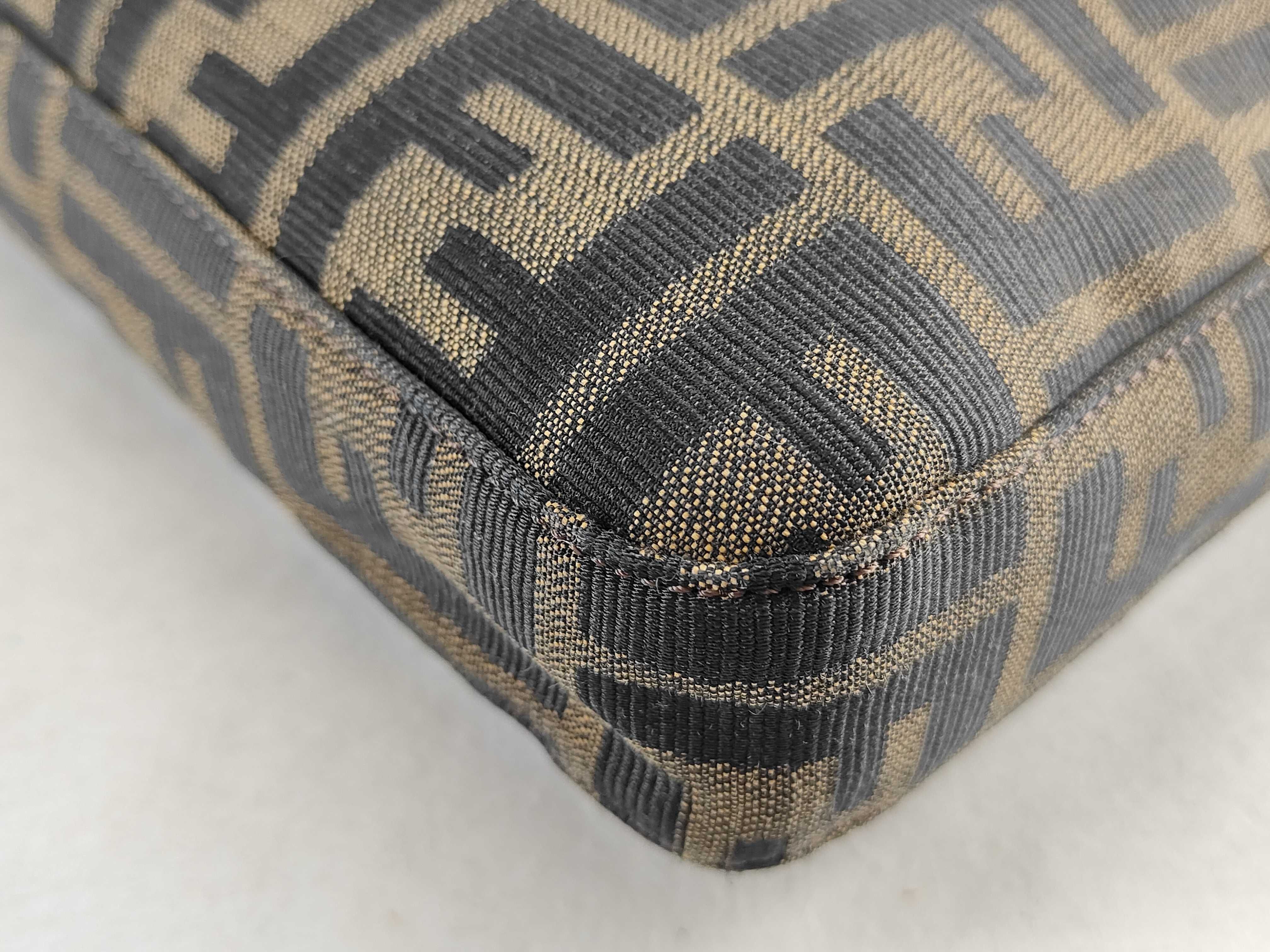 Zucca pattern Fendi Mamma Bucket Zucca canvas x leather shoulder bag brown shoulder bag — view 7