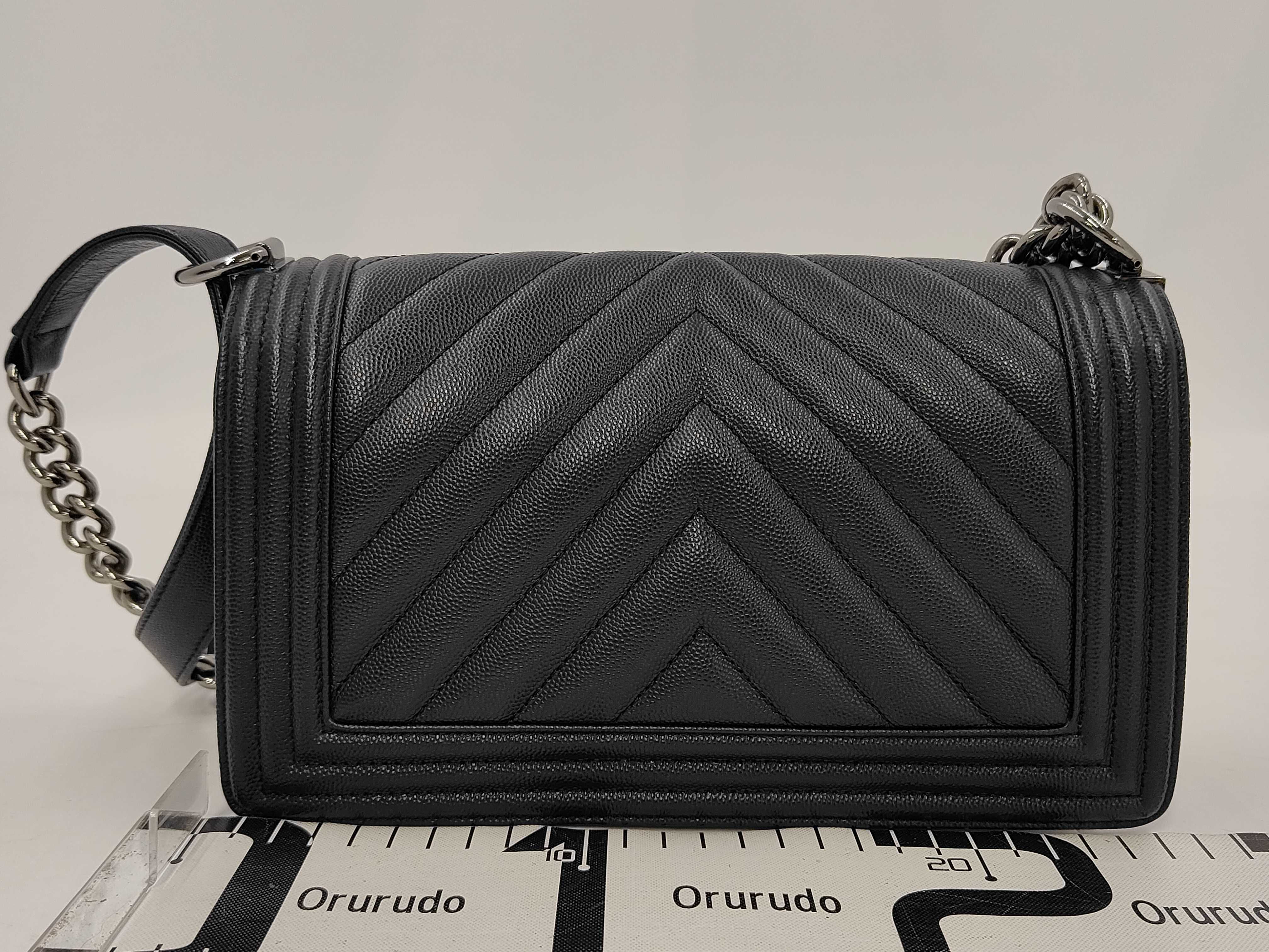Boy Chanel Caviar Navy Shoulder Bag — view 2
