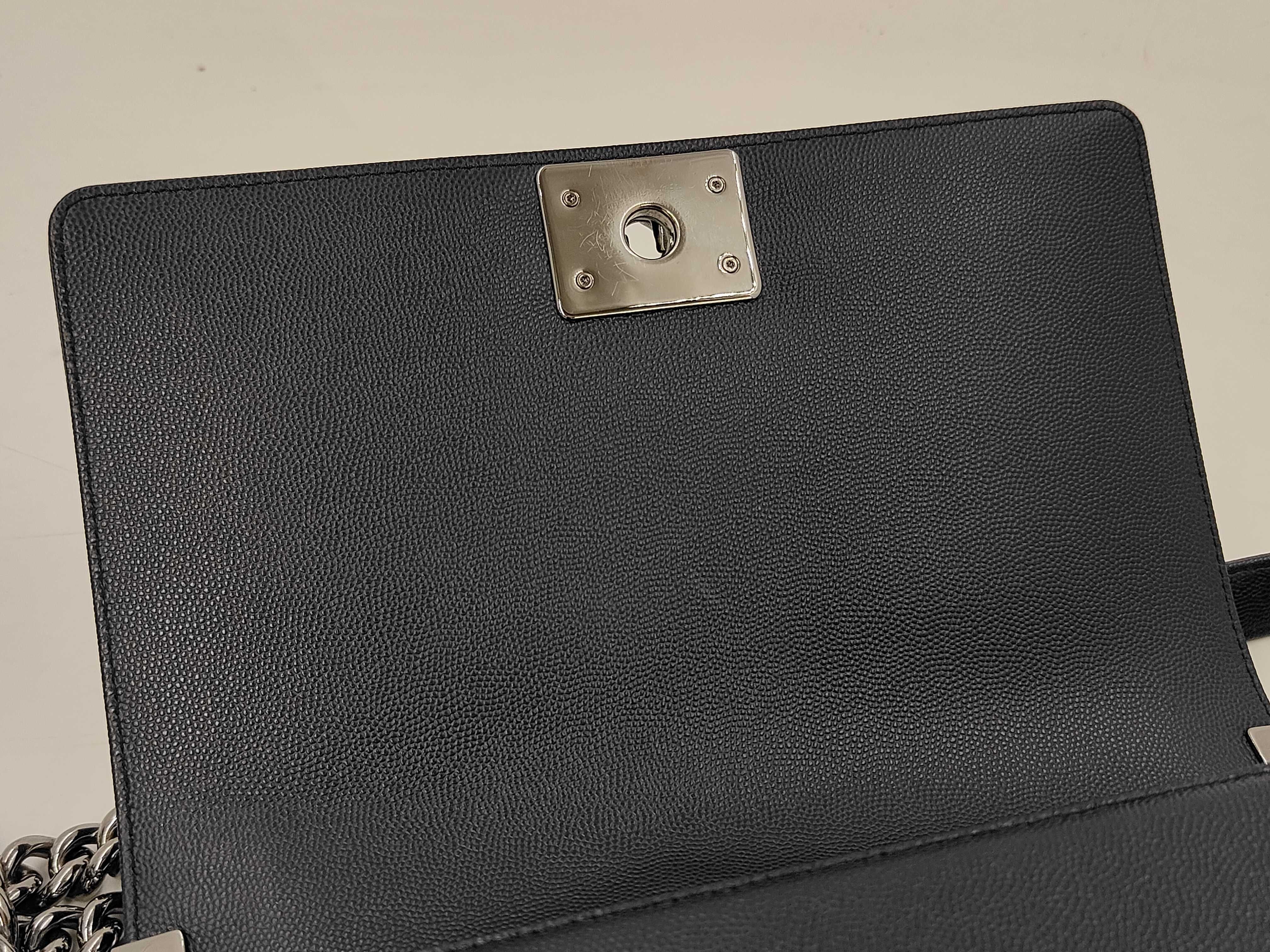 Boy Chanel Caviar Navy Shoulder Bag — view 11