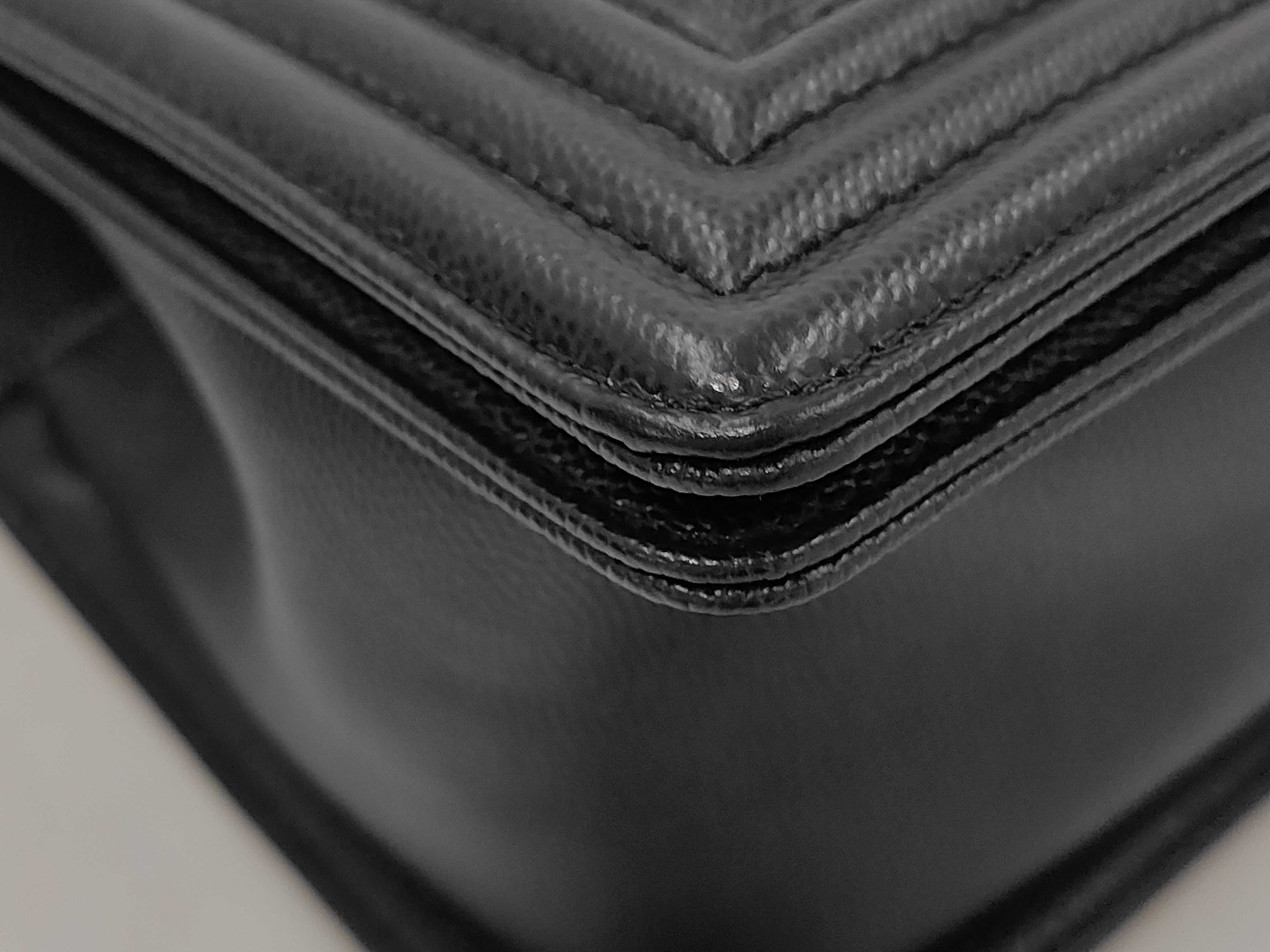 Boy Chanel Caviar Navy Shoulder Bag — view 3