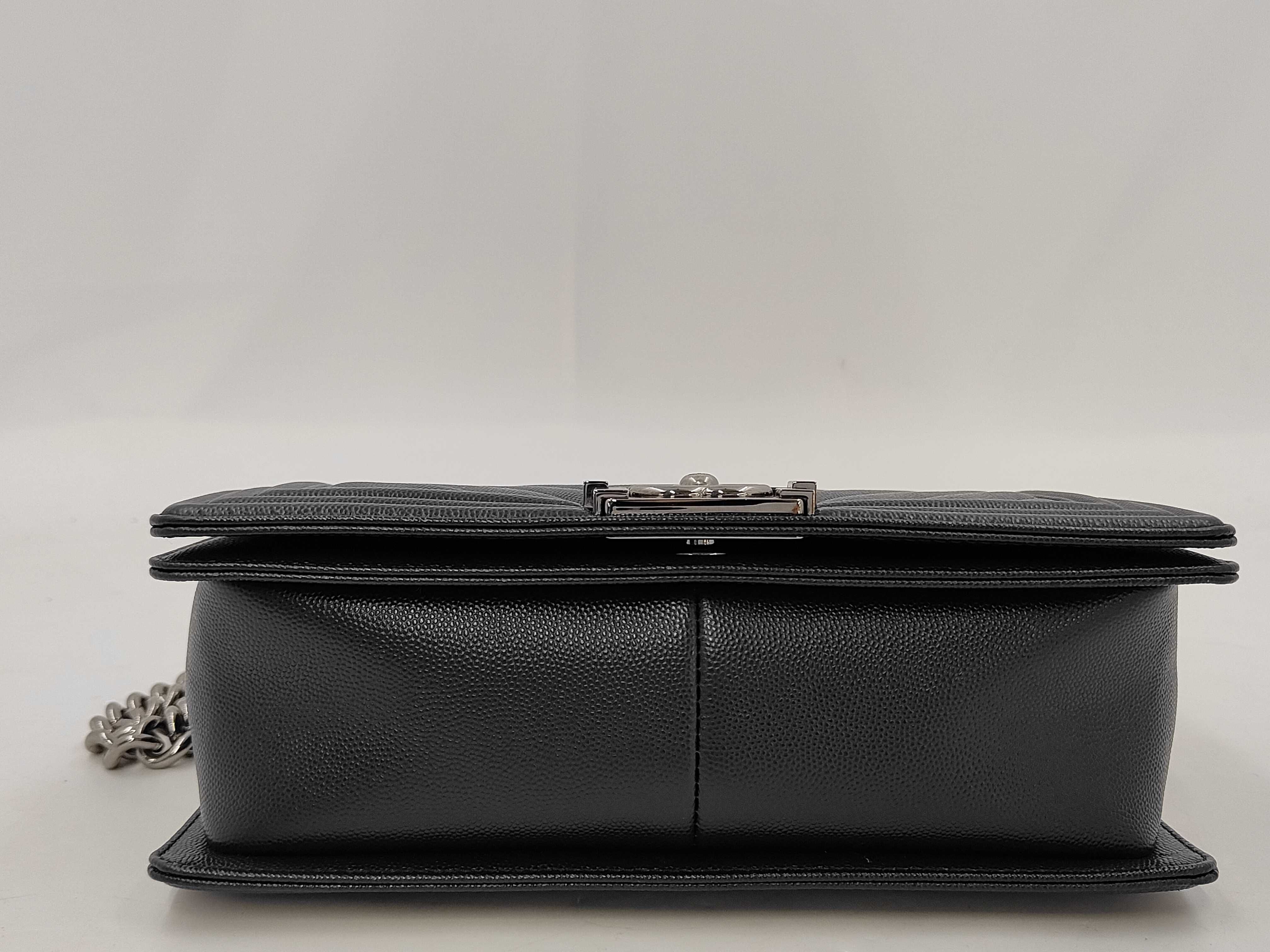Boy Chanel Caviar Navy Shoulder Bag — view 4