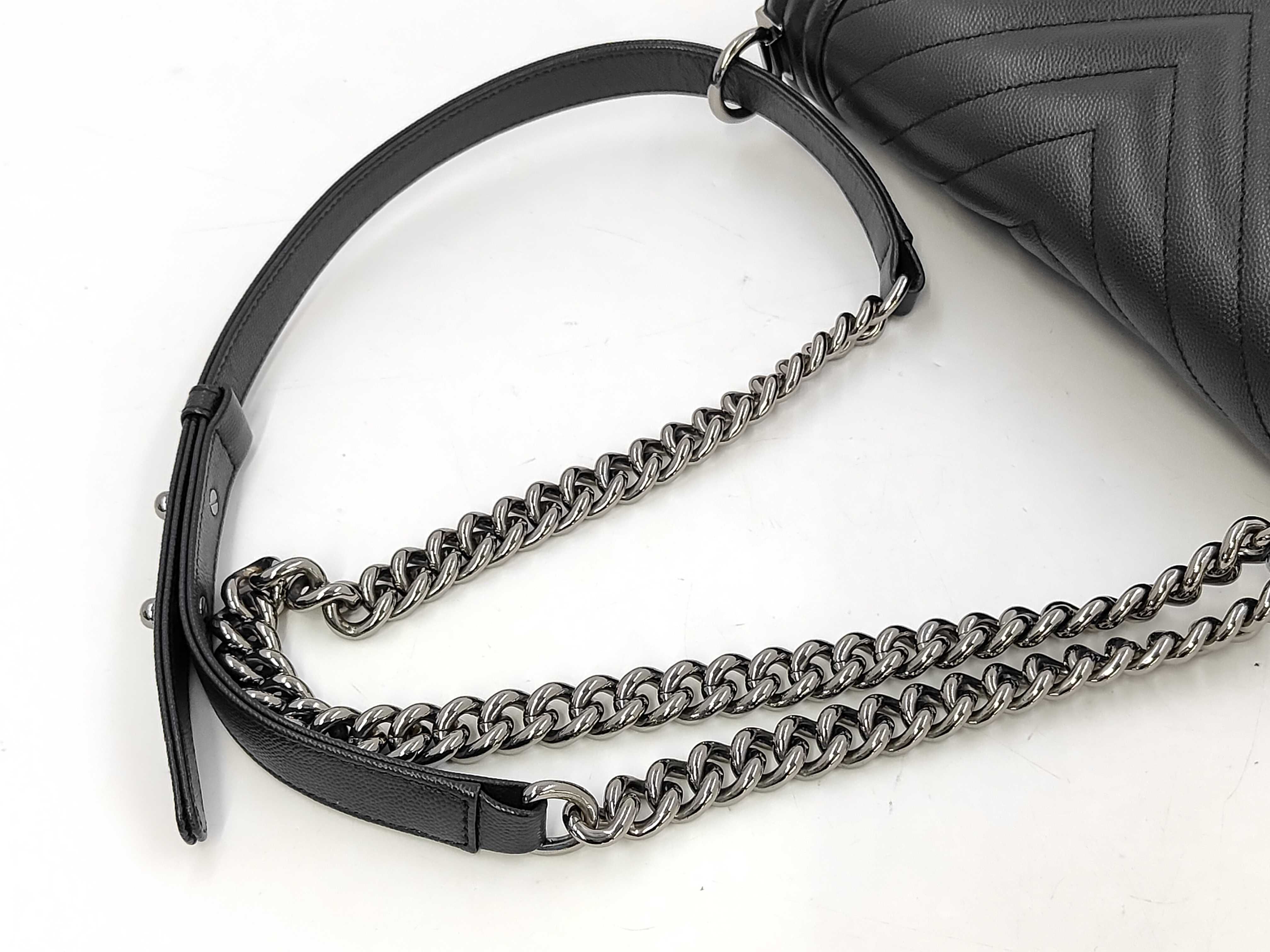 Boy Chanel Caviar Navy Shoulder Bag — view 5