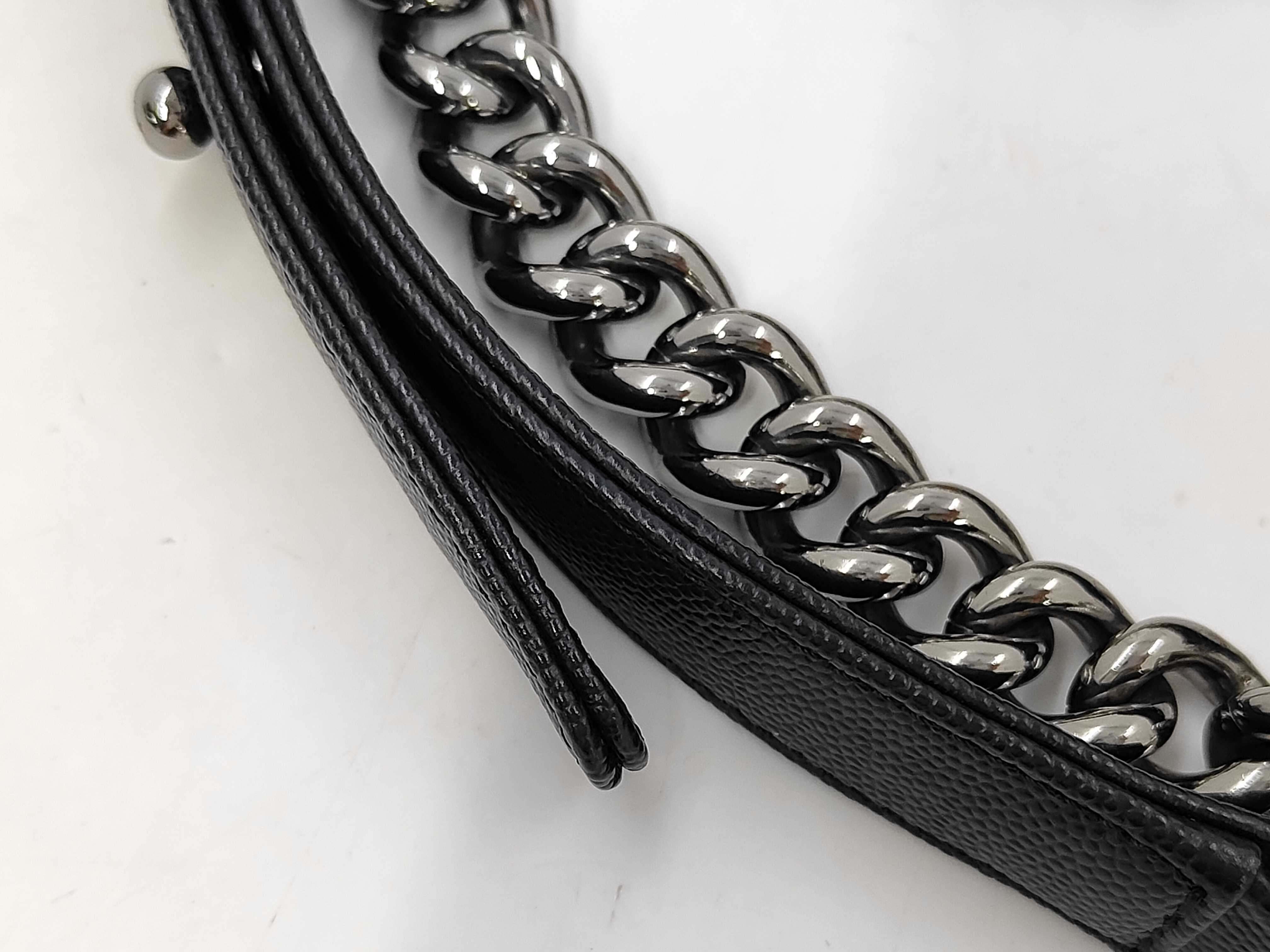 Boy Chanel Caviar Navy Shoulder Bag — view 6