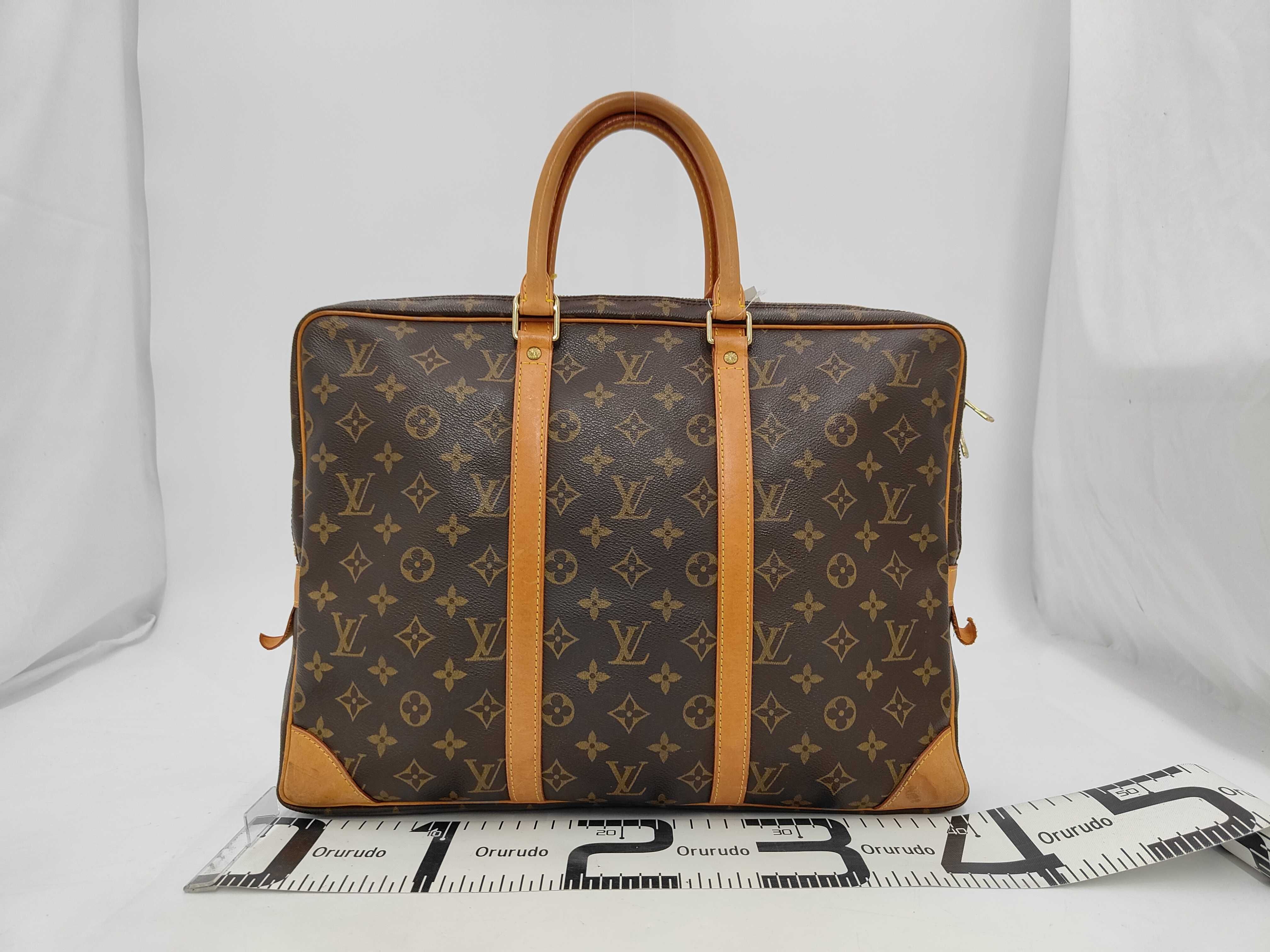 Monogram Port Document Voyage Business Bag with Padlock and Name Tag — view 2
