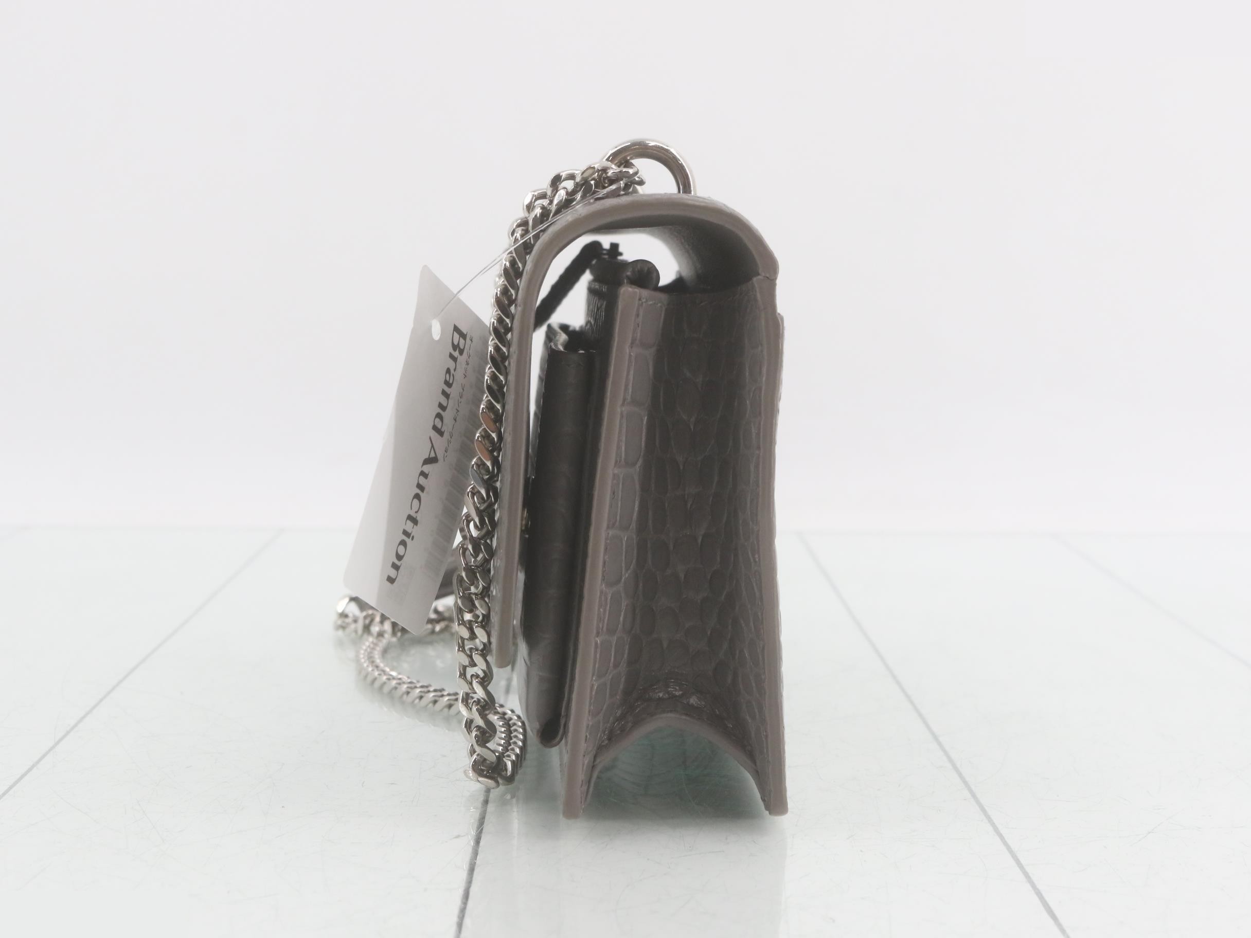 Embossed Mini Sunset Chain Shoulder Bag — view 3