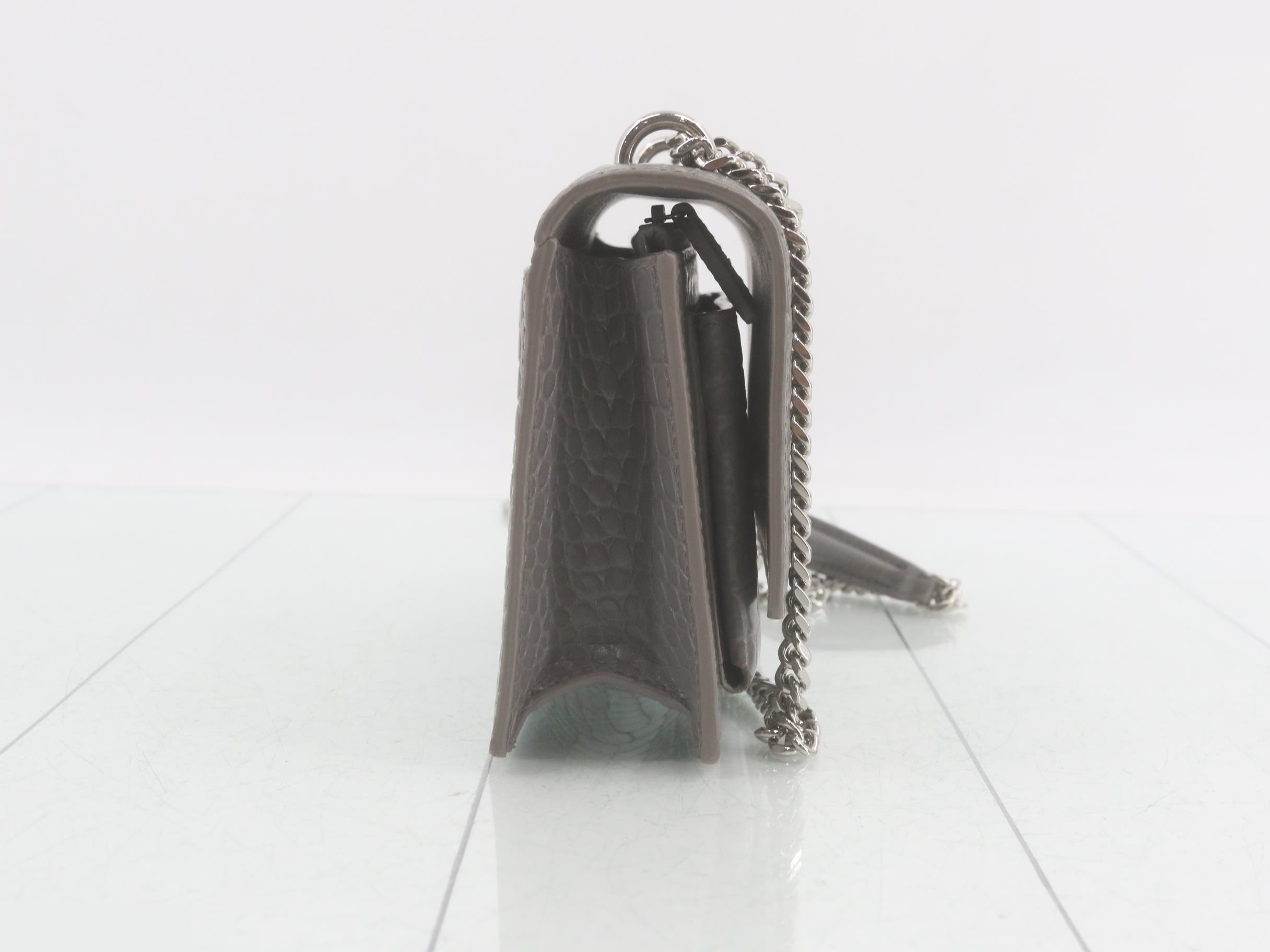 Embossed Mini Sunset Chain Shoulder Bag — view 4