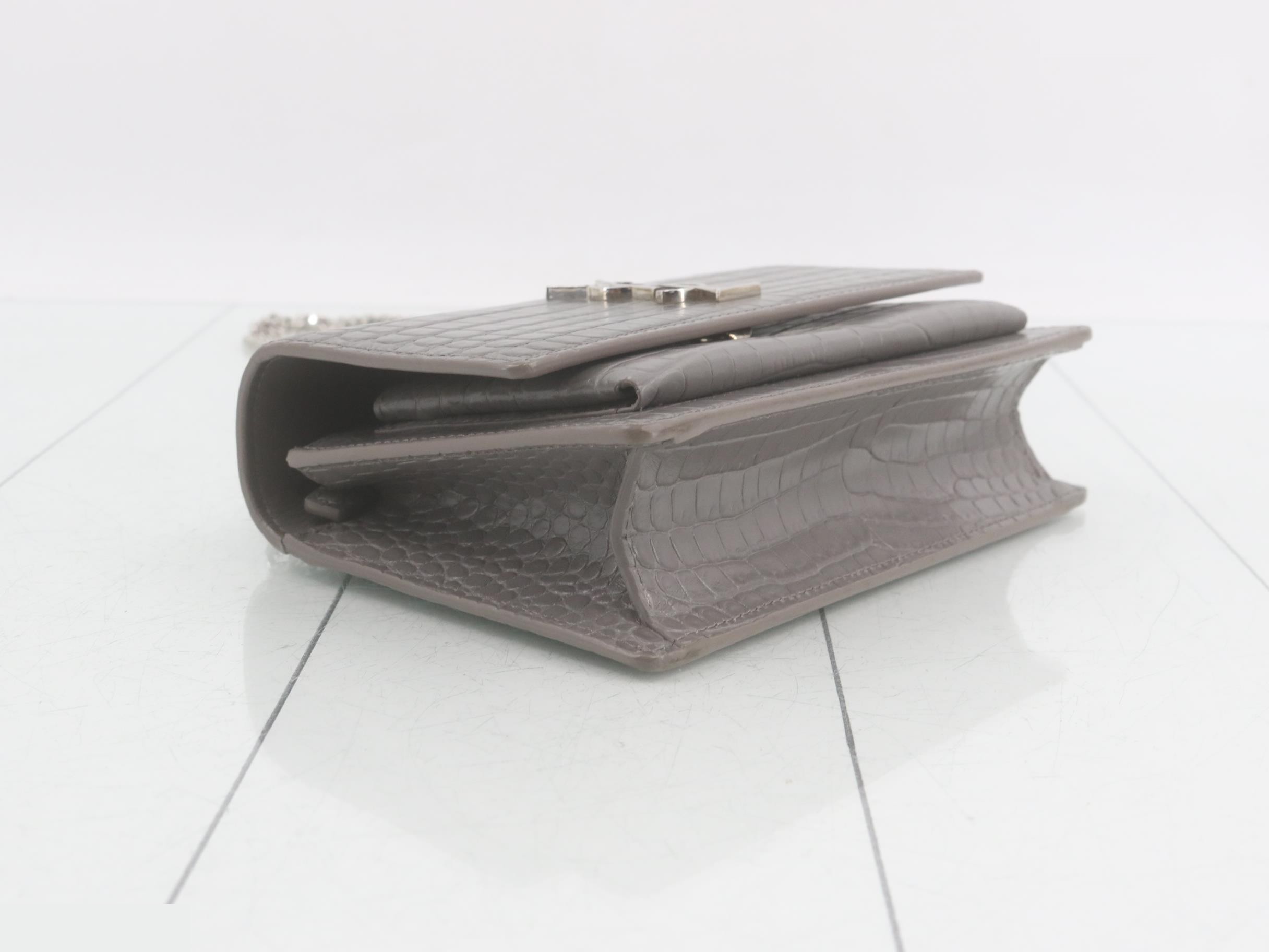 Embossed Mini Sunset Chain Shoulder Bag — view 5