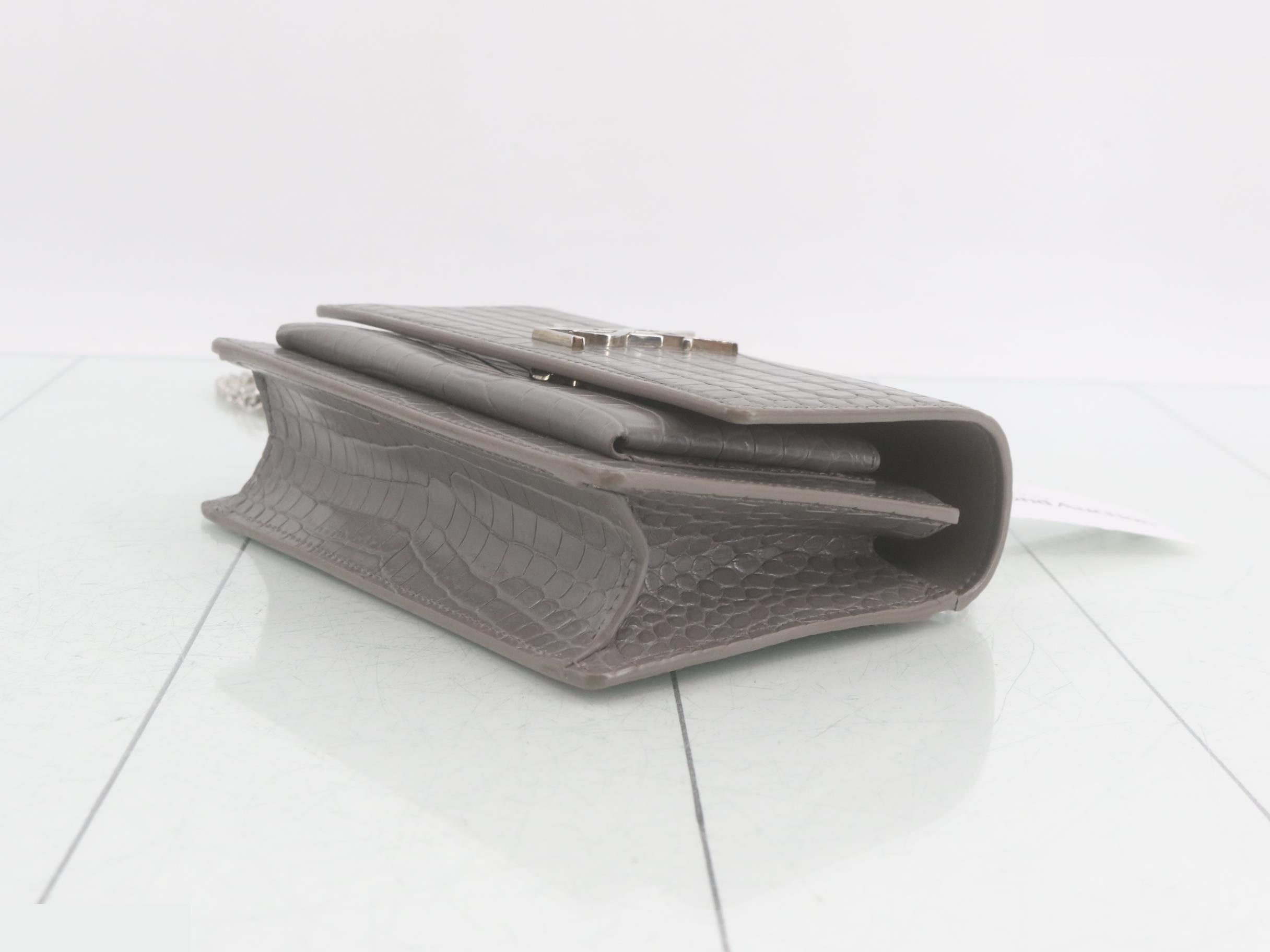 Embossed Mini Sunset Chain Shoulder Bag — view 6