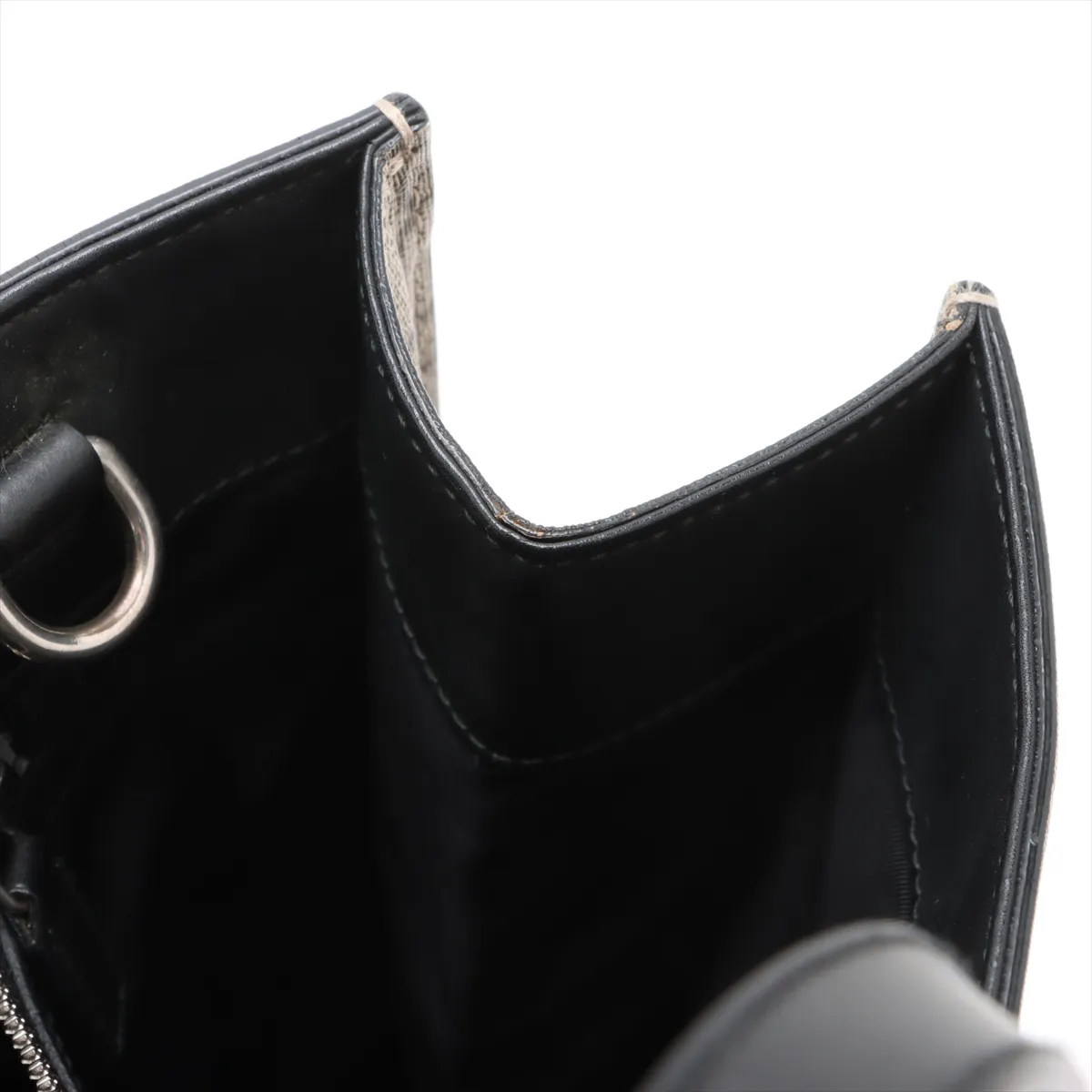 GG Supreme PVC x Leather 2WAY Tote Bag Beige x Black 456217 — view 12