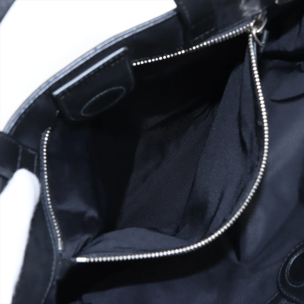 GG Supreme PVC x Leather 2WAY Tote Bag Beige x Black 456217 — view 9