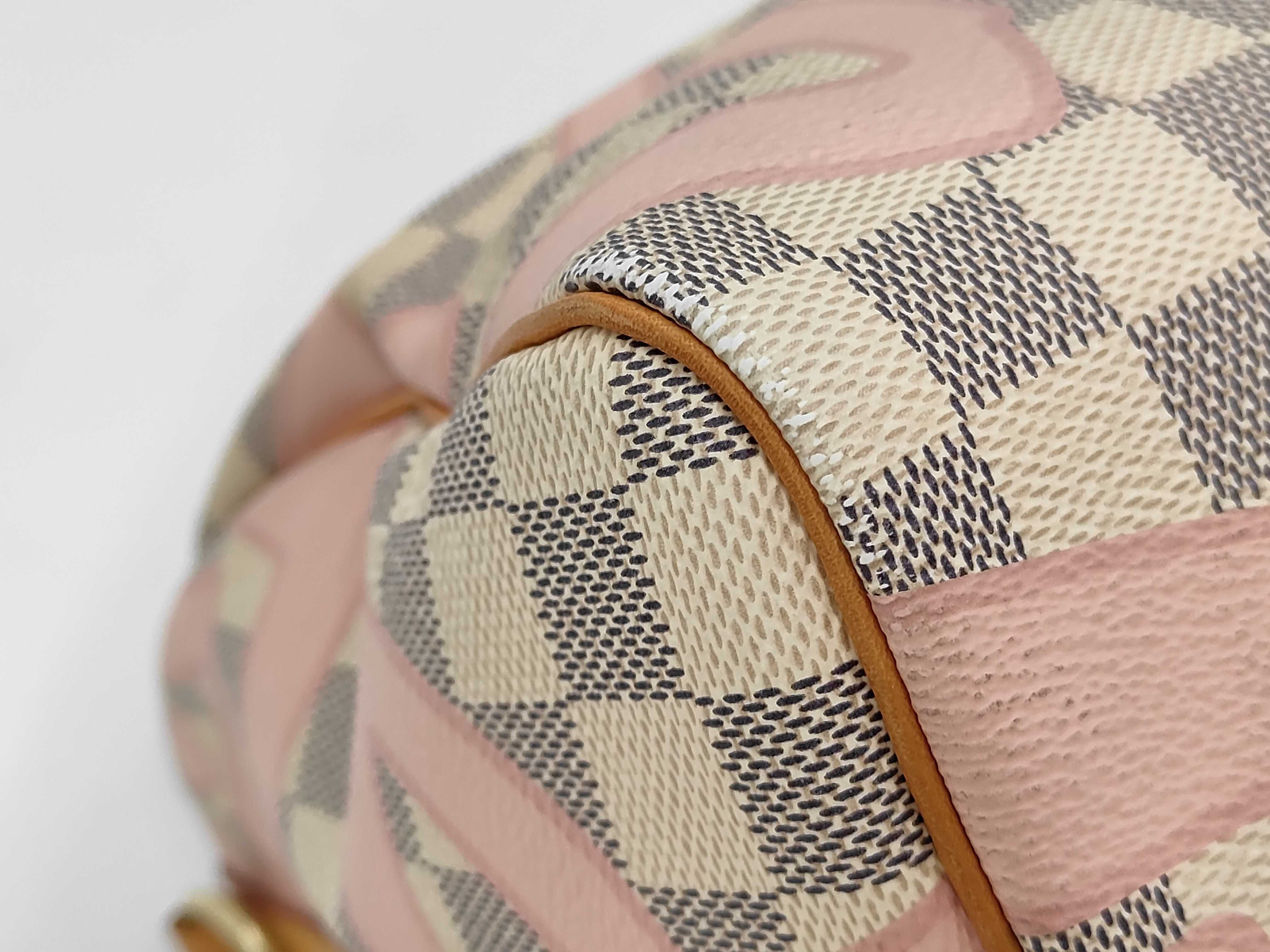 LV Speedy Bandoulière 30 N41052 Azur Rose Ballerine Handbag — view 3