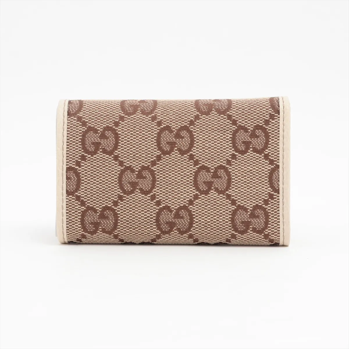 GG Canvas 127048 Canvas x Leather Key Case Beige — view 2