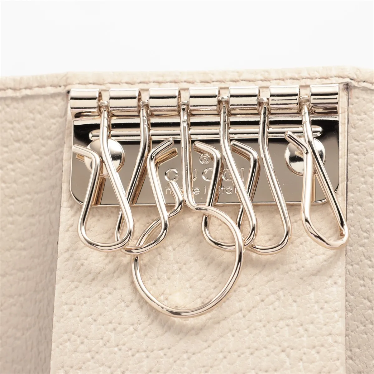 GG Canvas 127048 Canvas x Leather Key Case Beige — view 6