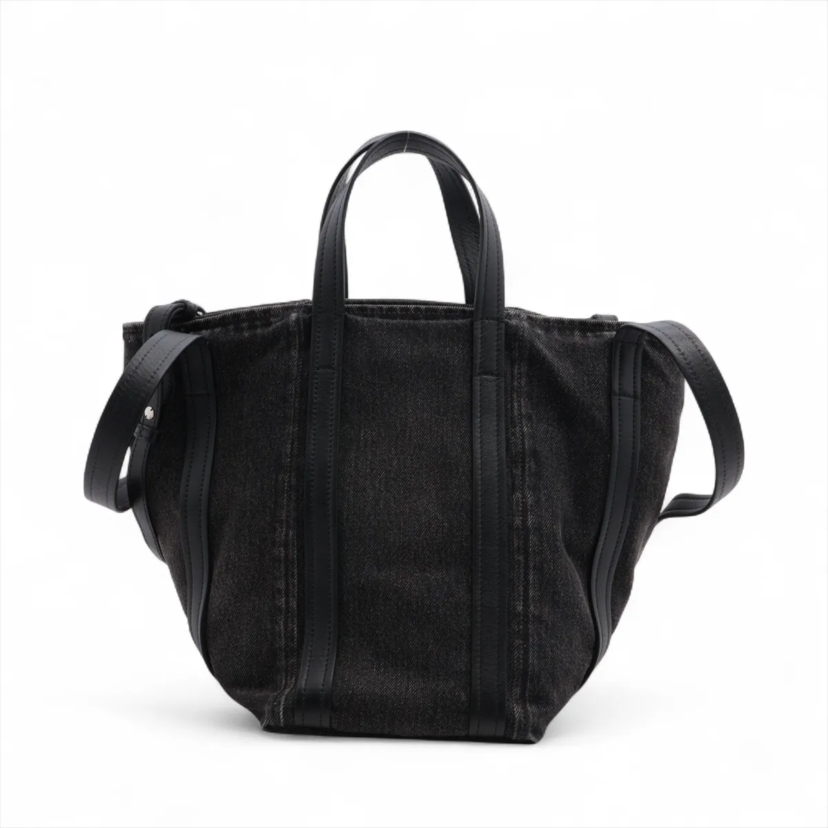 Everyday North South Small Denim x Leather 2WAY Handbag Black 672791 — view 2