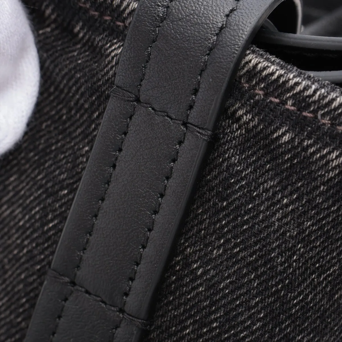 Everyday North South Small Denim x Leather 2WAY Handbag Black 672791 — view 15