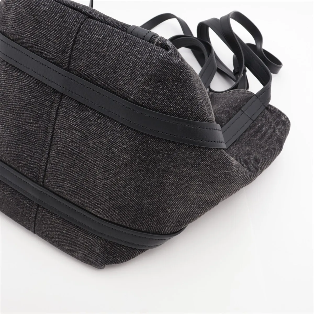 Everyday North South Small Denim x Leather 2WAY Handbag Black 672791 — view 3