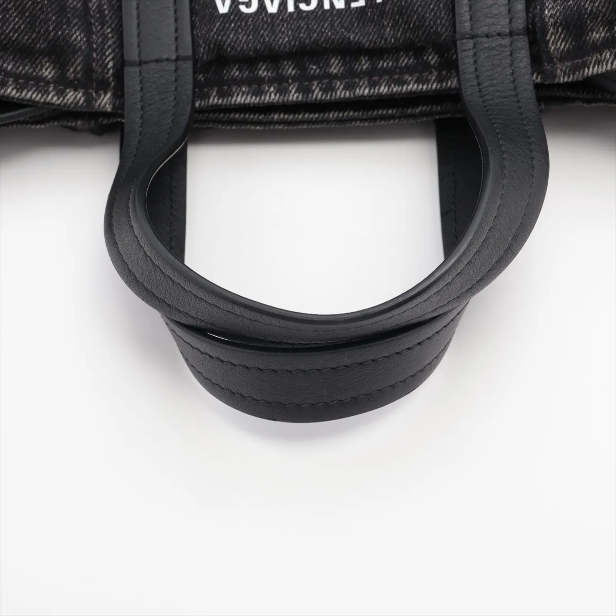 Everyday North South Small Denim x Leather 2WAY Handbag Black 672791 — view 5