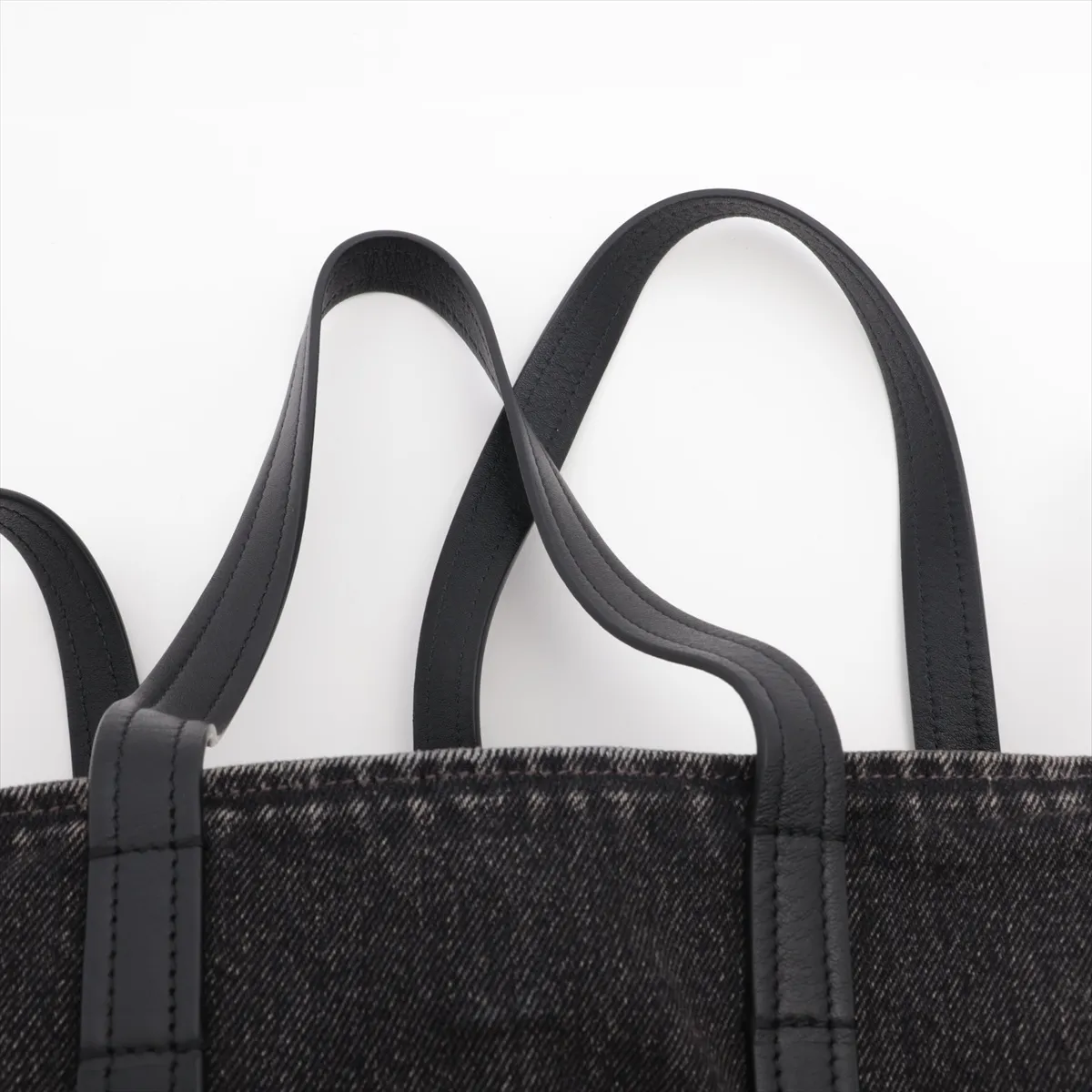 Everyday North South Small Denim x Leather 2WAY Handbag Black 672791 — view 8