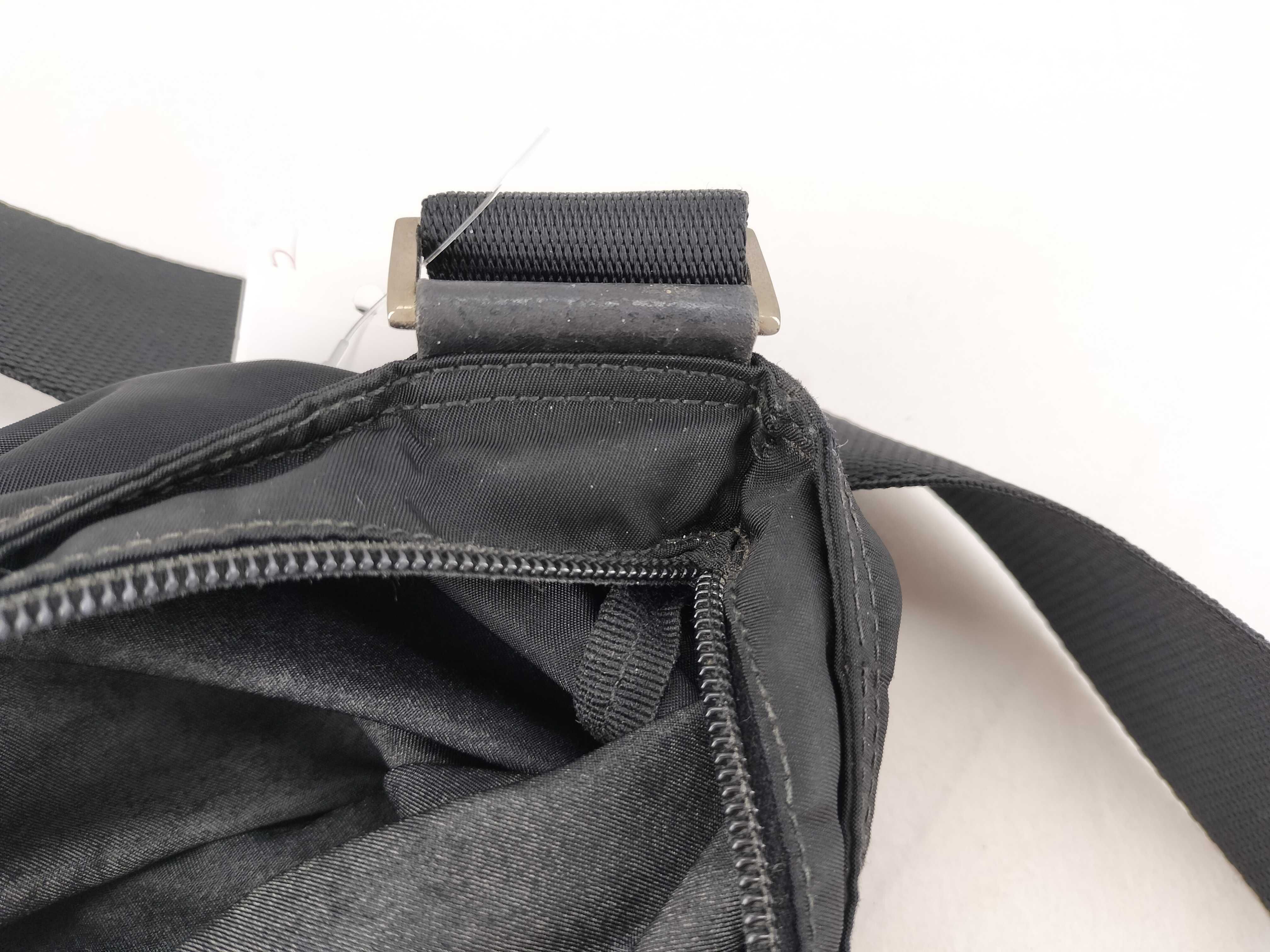 Nylon Shoulder Bag (Black, no gusset) — view 12