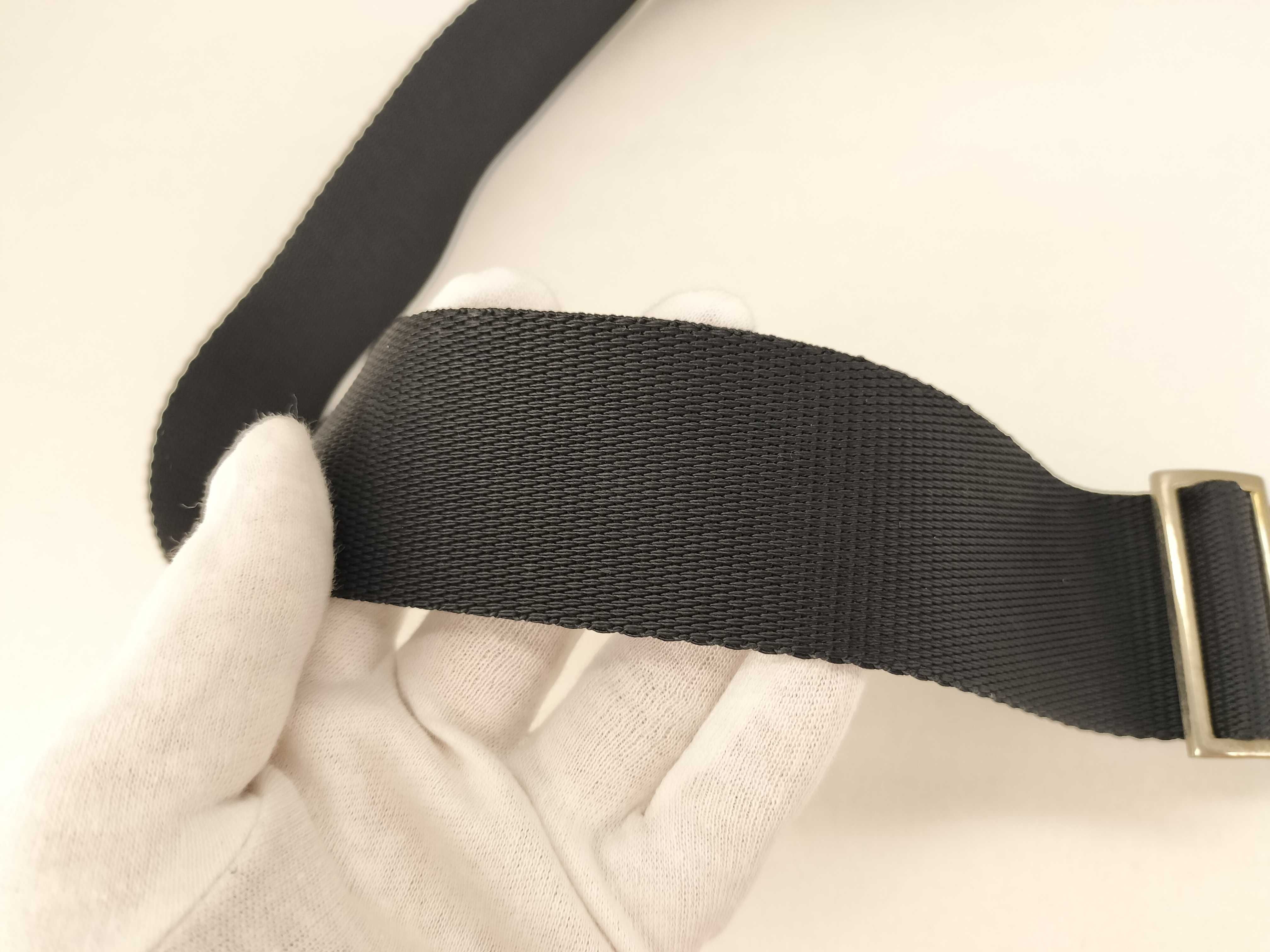 Nylon Shoulder Bag (Black, no gusset) — view 4