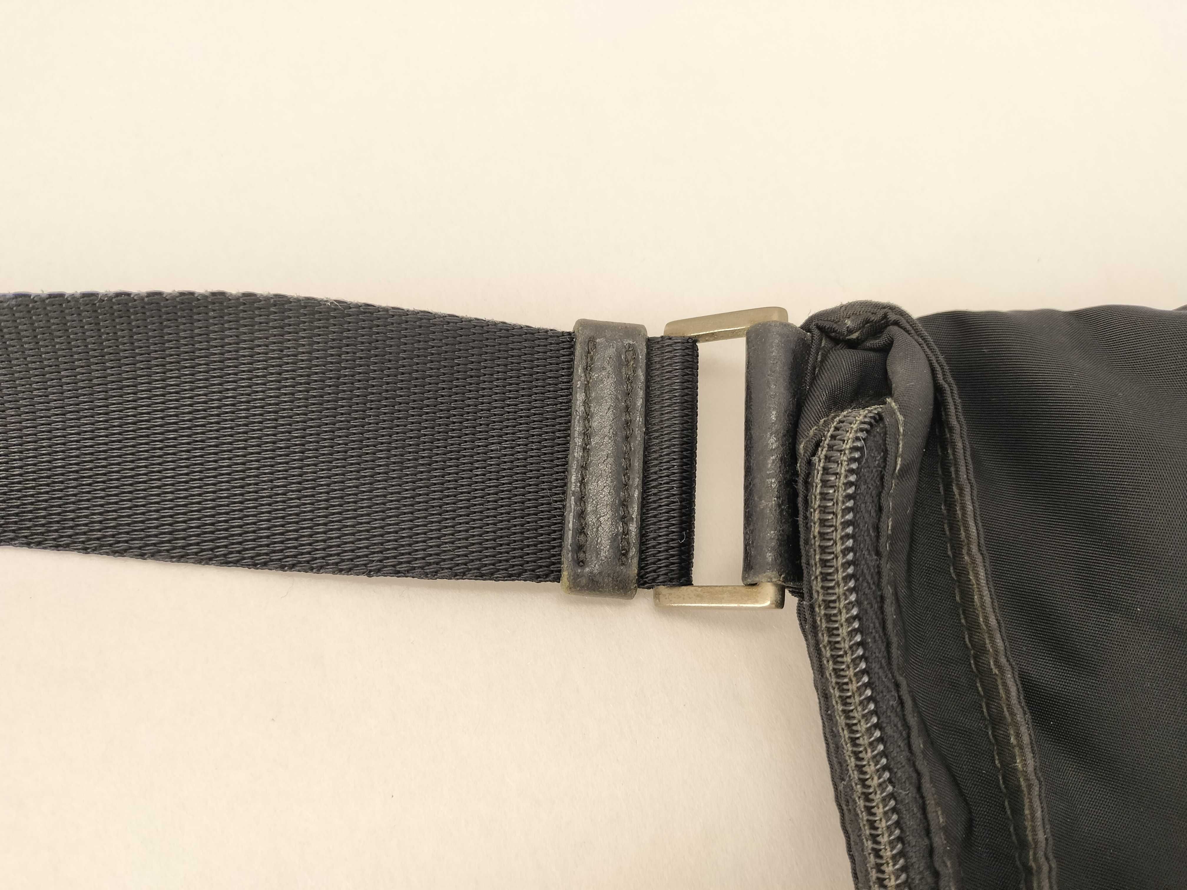 Nylon Shoulder Bag (Black, no gusset) — view 5