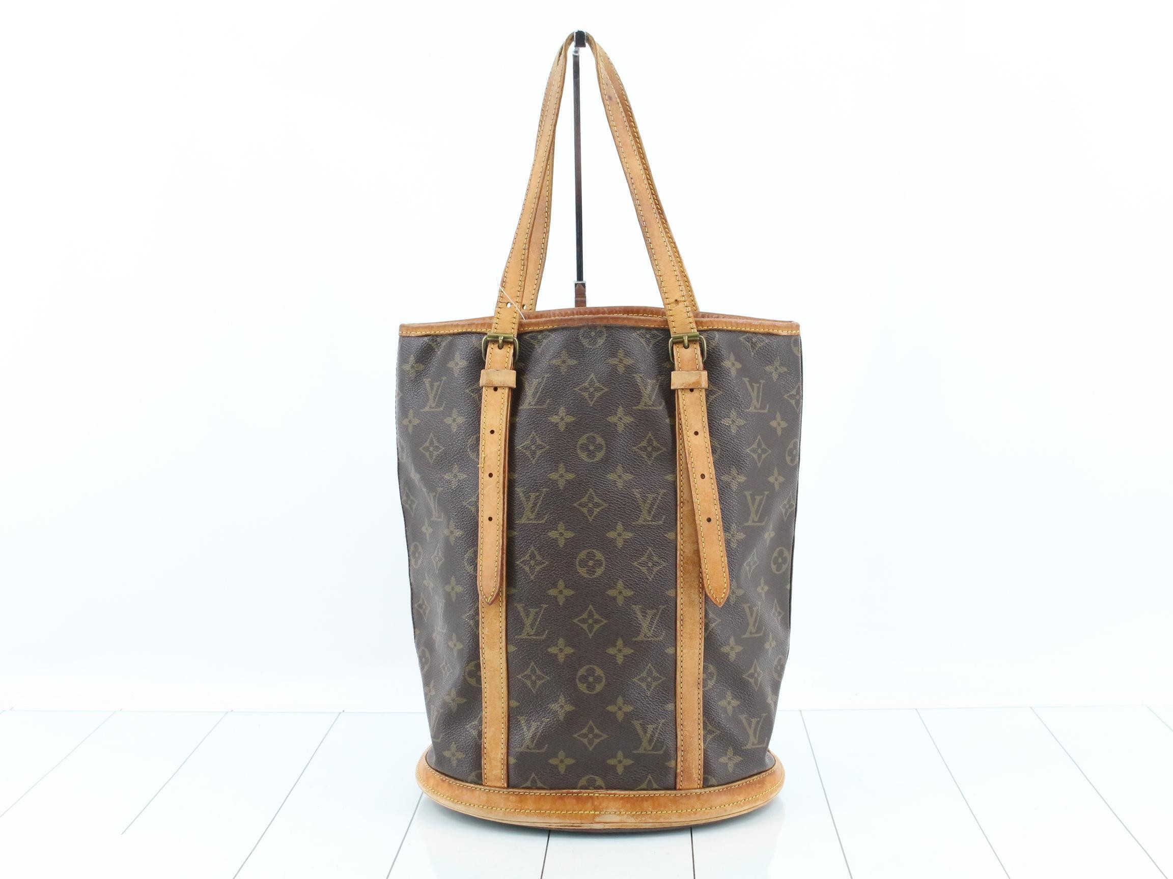 Bucket GM Tote Bag, Monogram, M42236, Leather — view 2
