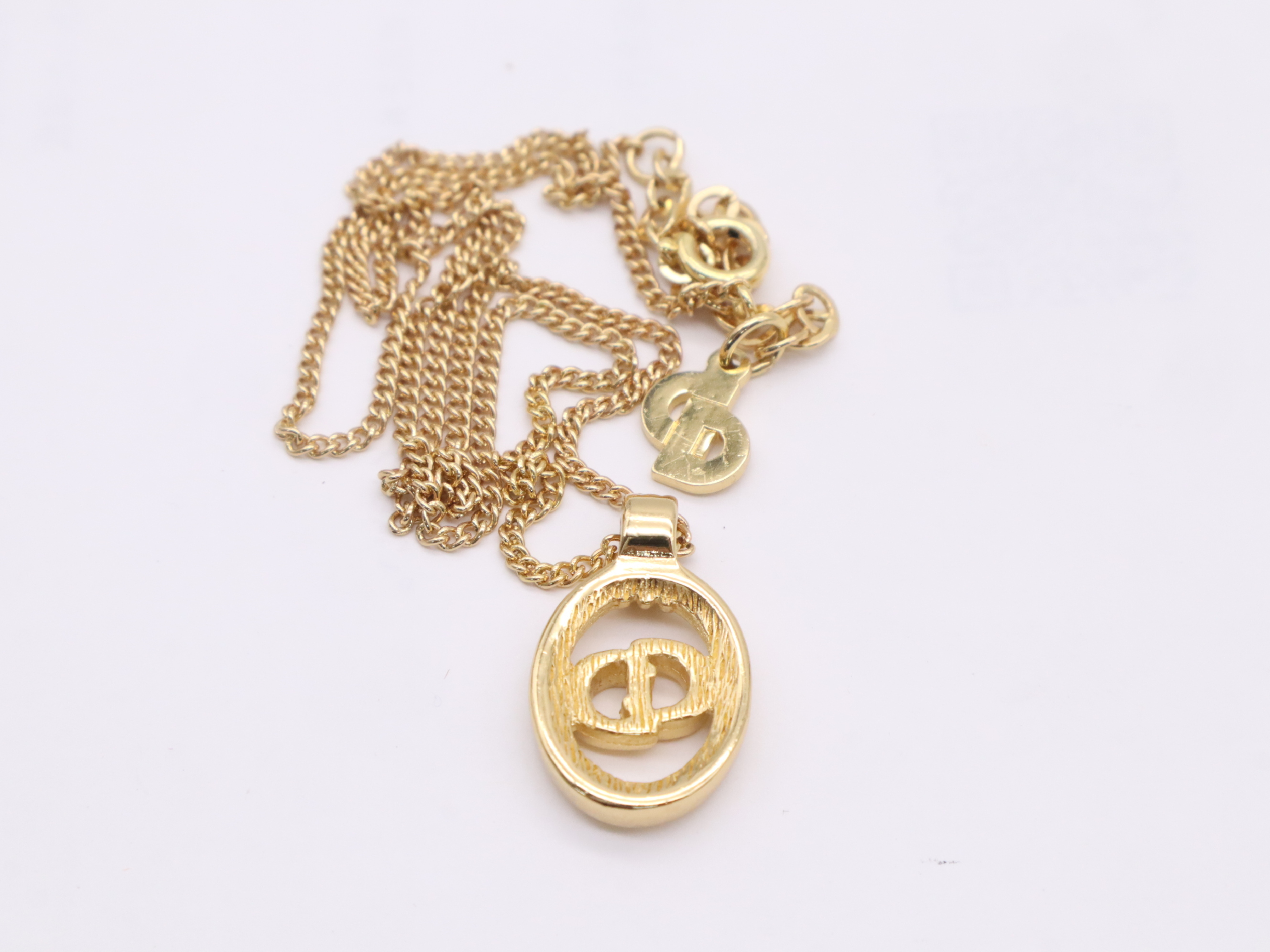 GP CD Logo Oval Top Necklace (with box) — view 2