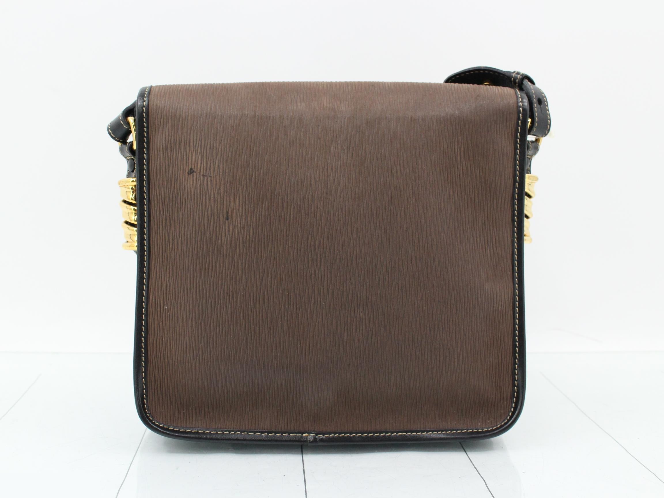 Velazquez crossbody nubuck leather brown — view 2