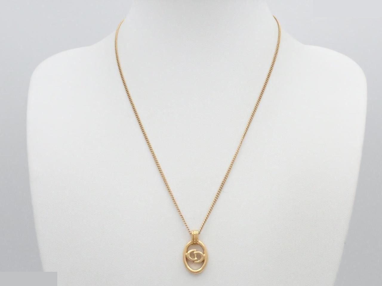 Other lines: Precious metal necklace, logo, oval, gold, chain approximately 44cm. — view 3
