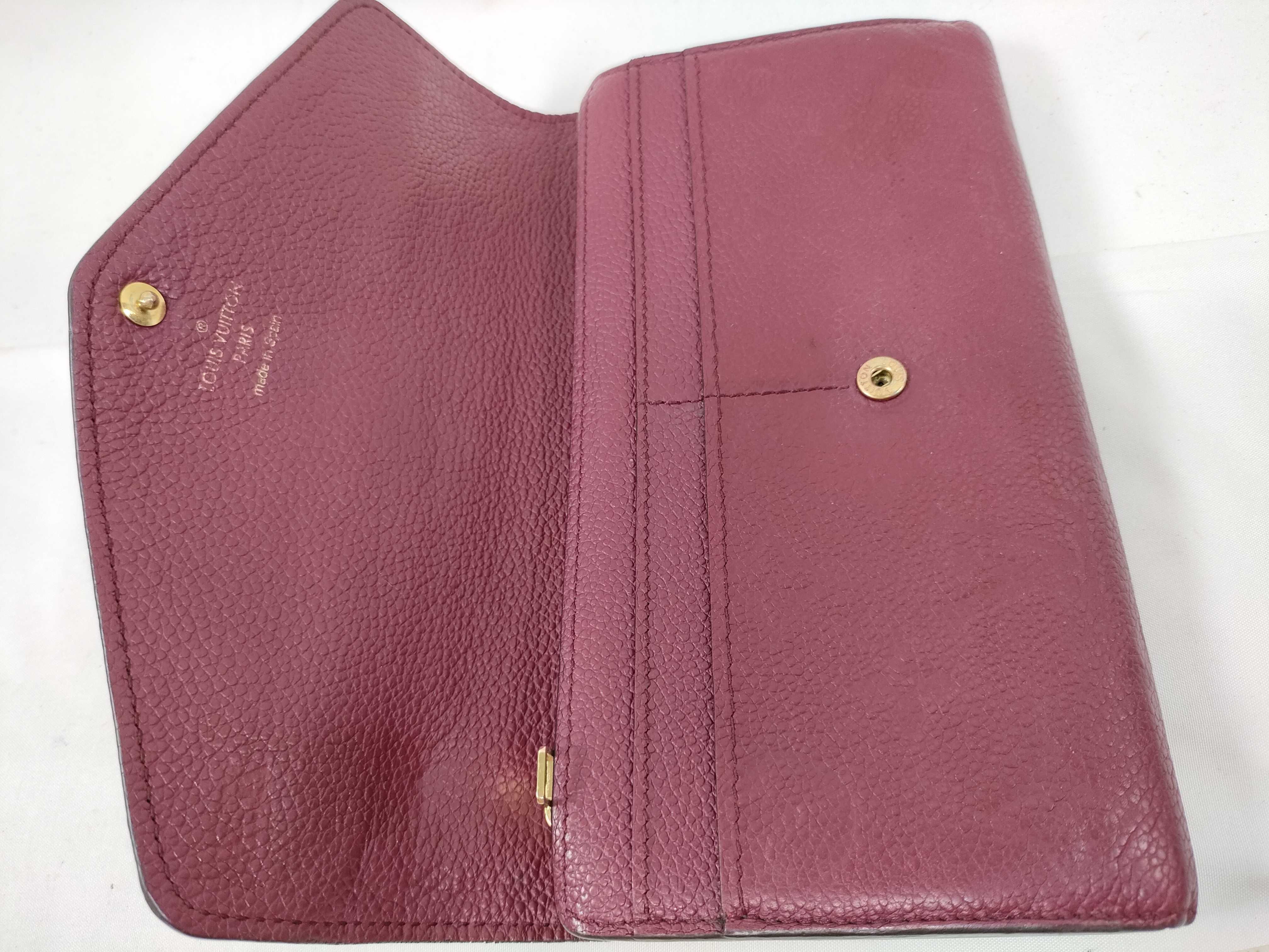 Monogram Empreinte Louis Vuitton Portefeuille Sarah Raisin M61183 Wallet — view 8