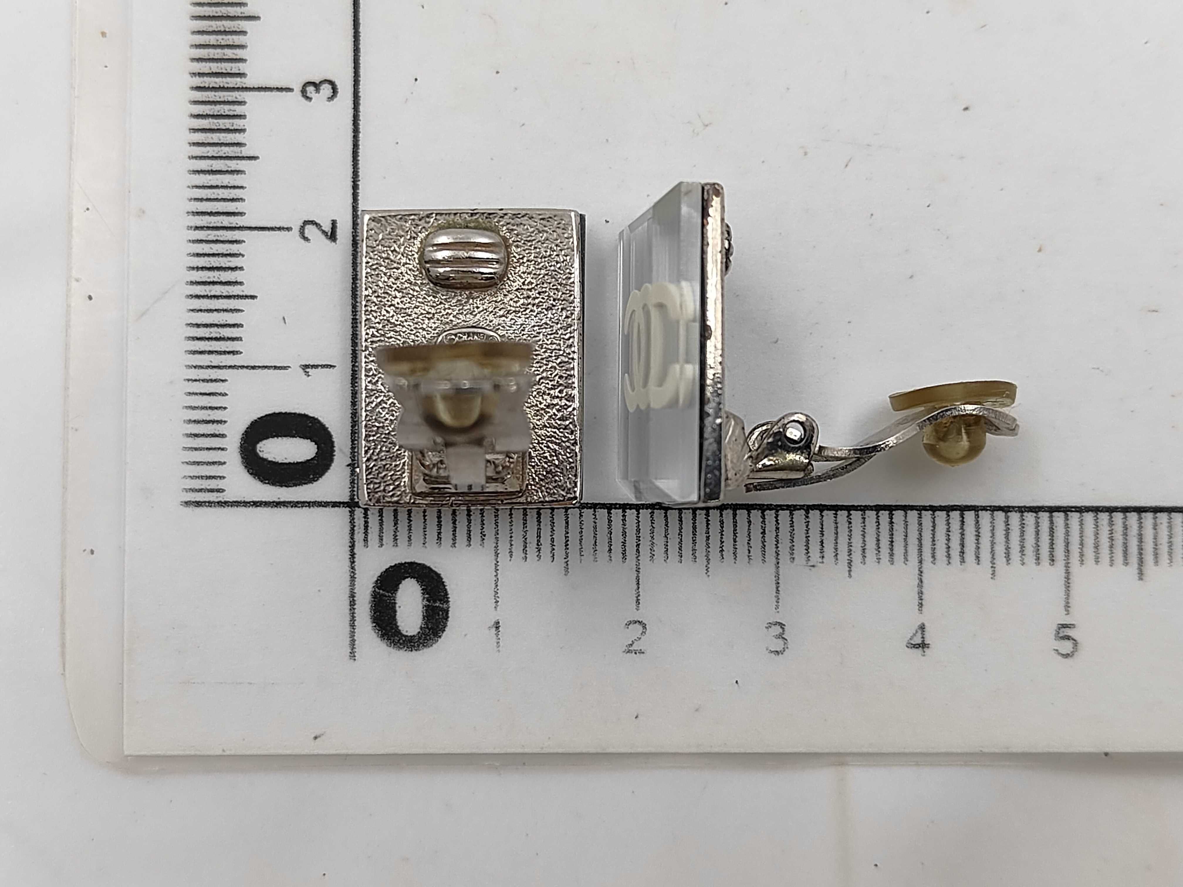 Coco Mark Plate Square Earrings 03C Earrings — view 6
