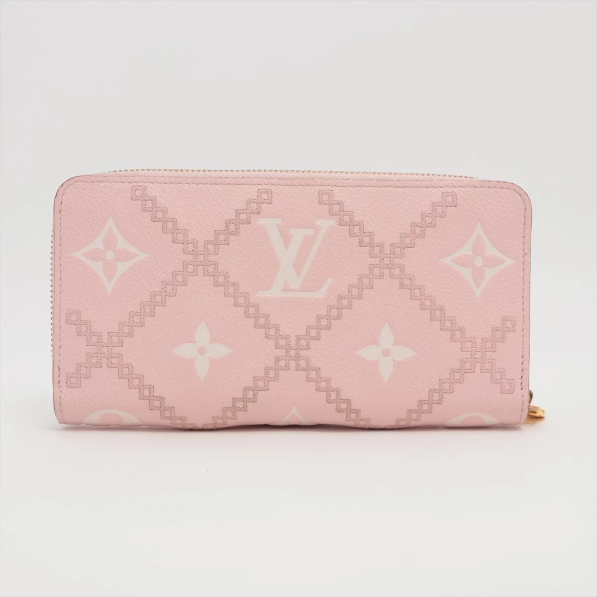Monogram Empreinte Broderie Zippy Wallet M81138 Pink Round Zip Wallet (RFID detected) — view 2