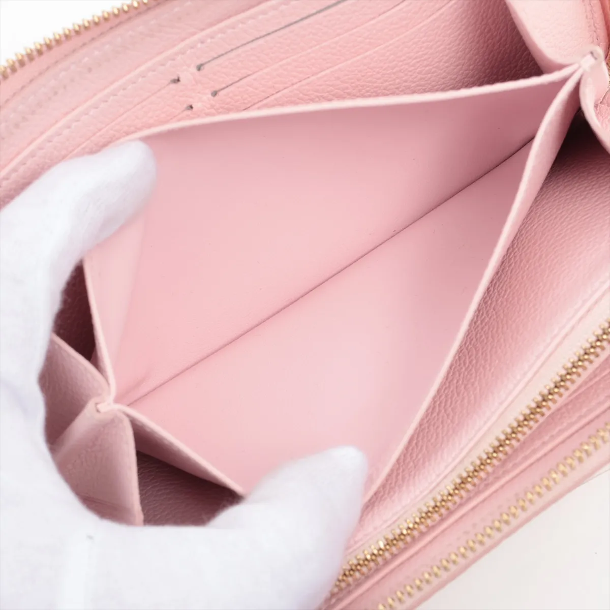 Monogram Empreinte Broderie Zippy Wallet M81138 Pink Round Zip Wallet (RFID detected) — view 6
