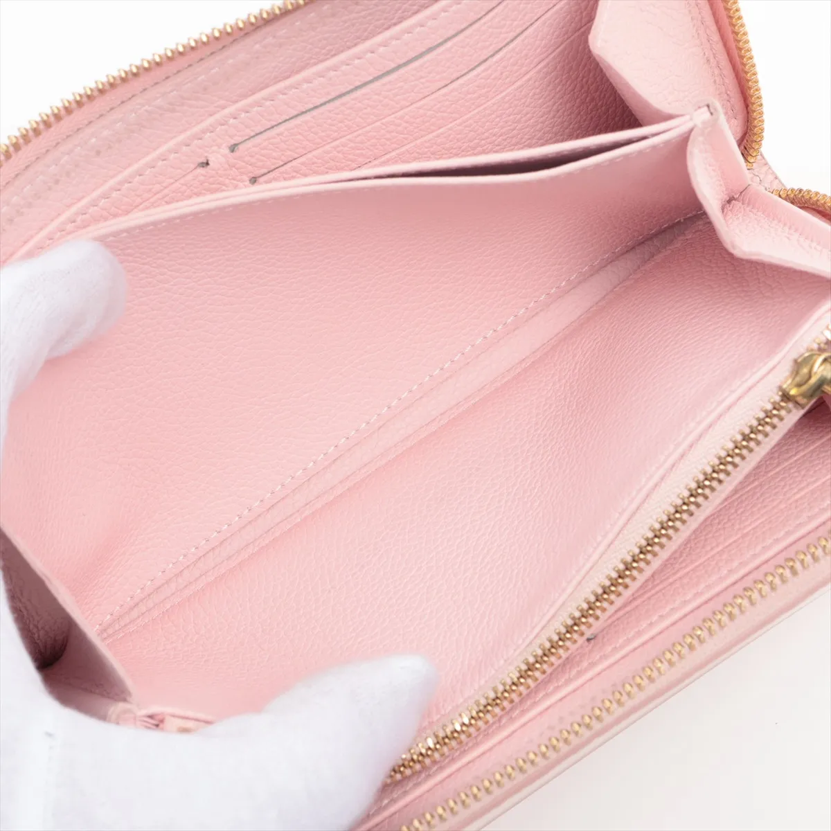 Monogram Empreinte Broderie Zippy Wallet M81138 Pink Round Zip Wallet (RFID detected) — view 7