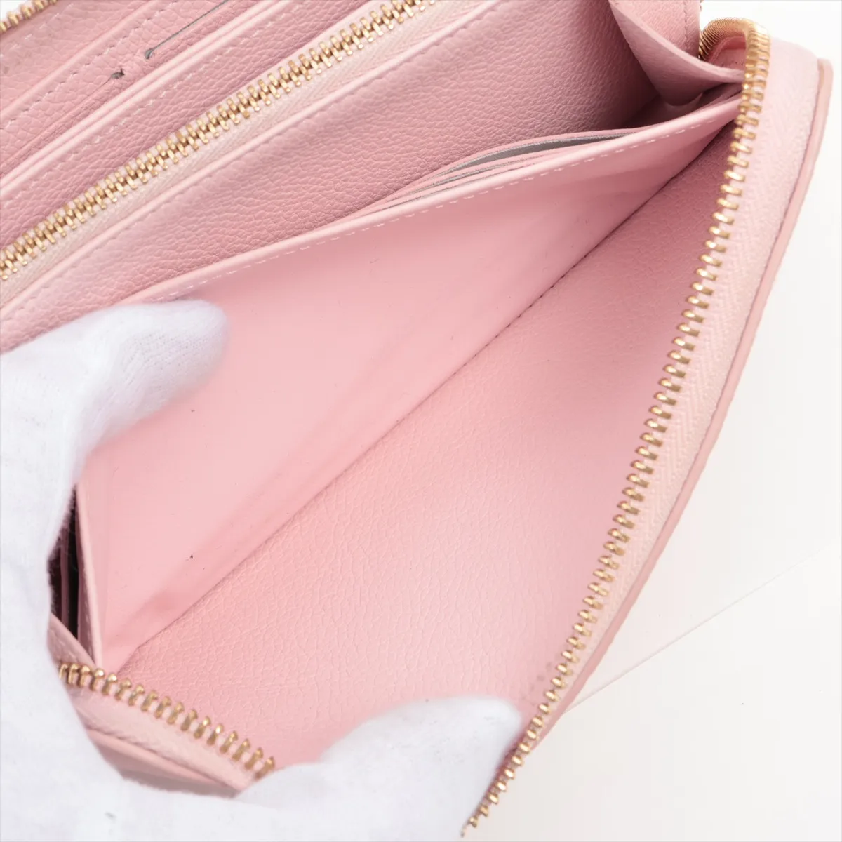Monogram Empreinte Broderie Zippy Wallet M81138 Pink Round Zip Wallet (RFID detected) — view 9