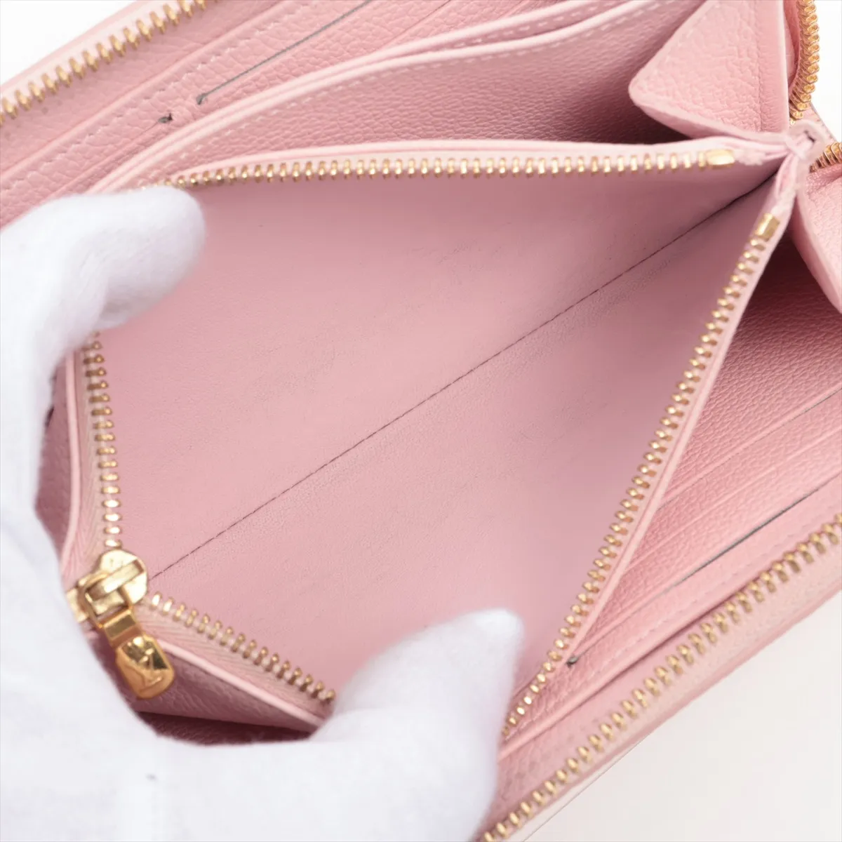 Monogram Empreinte Broderie Zippy Wallet M81138 Pink Round Zip Wallet (RFID detected) — view 10