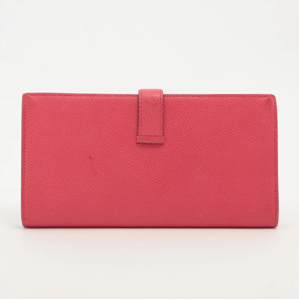 Bearn Soufflé Veau Epsom Long Wallet Rose Extreme Silver Hardware D:2019 — view 2