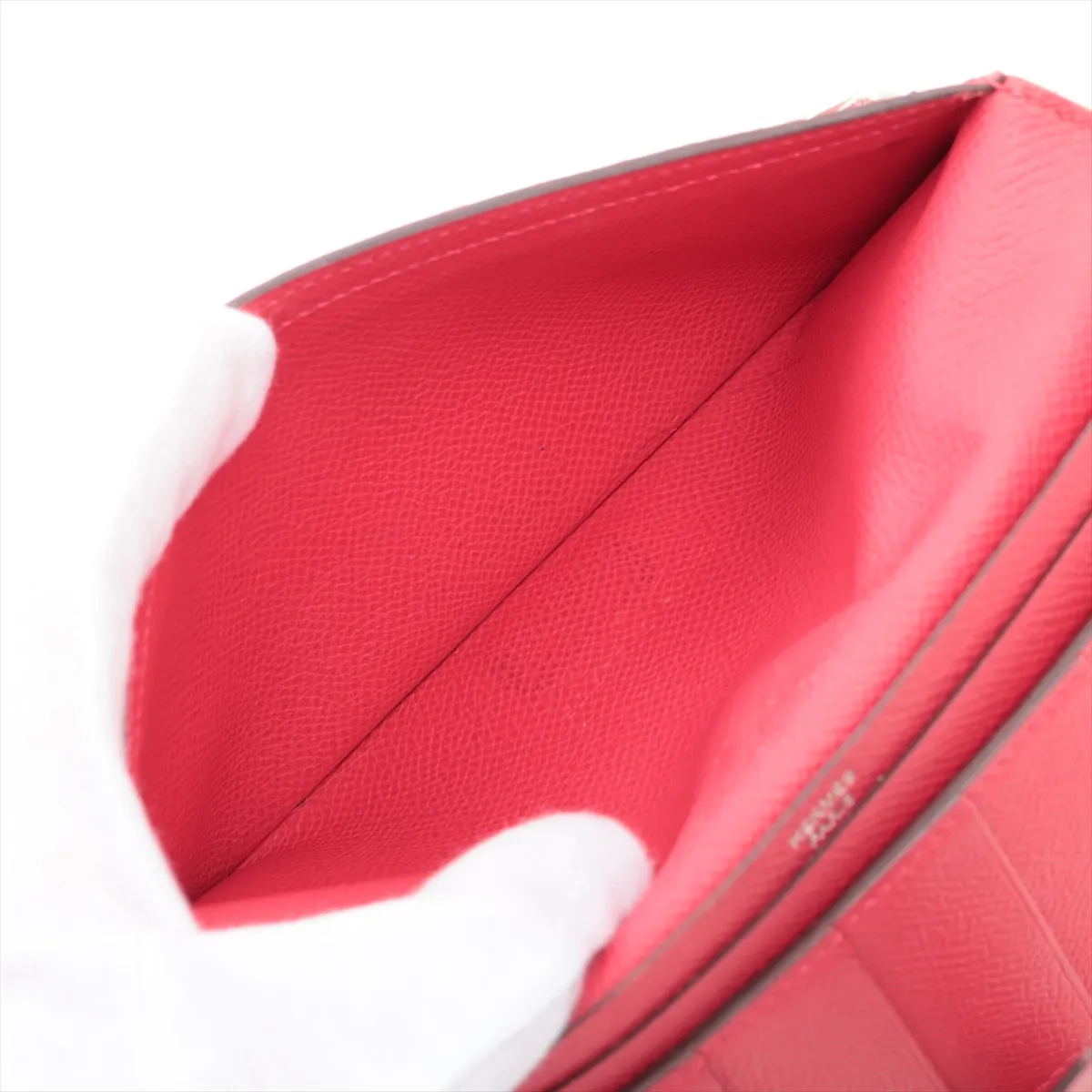 Bearn Soufflé Veau Epsom Long Wallet Rose Extreme Silver Hardware D:2019 — view 4