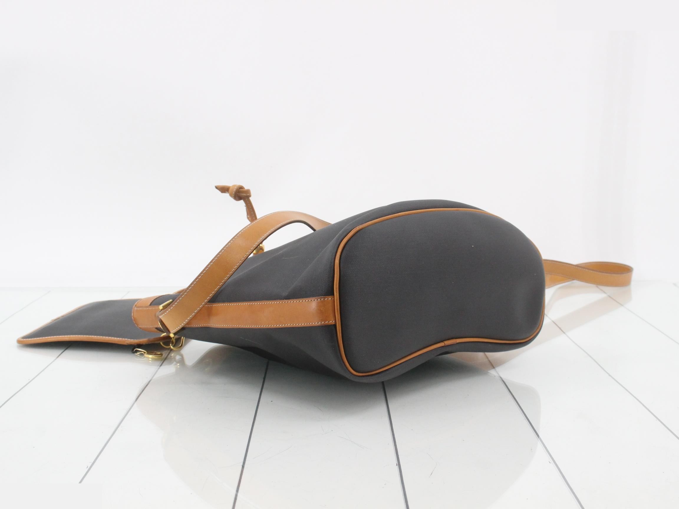 Shoulder bag PVC black x brown — view 5