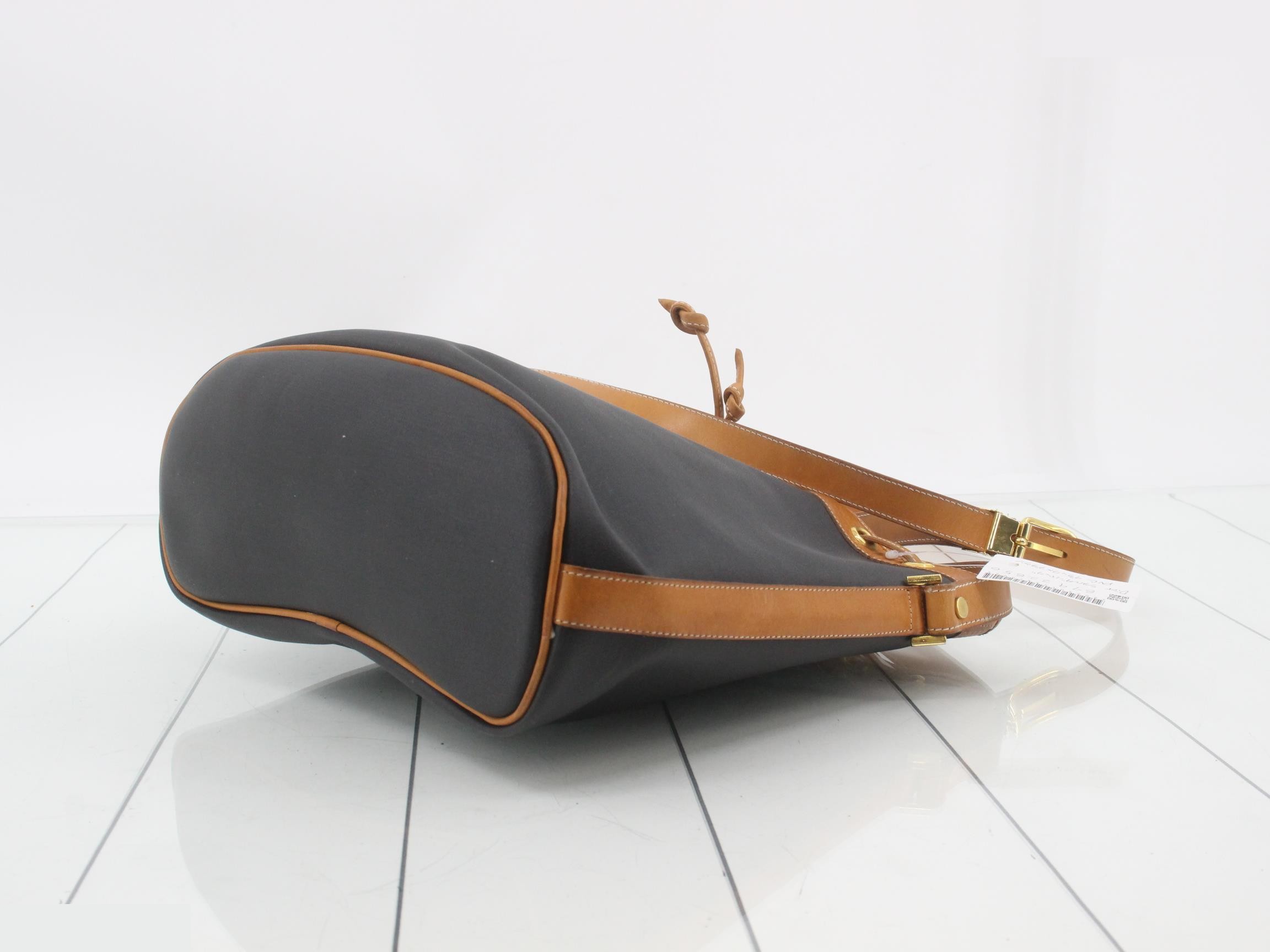 Shoulder bag PVC black x brown — view 6