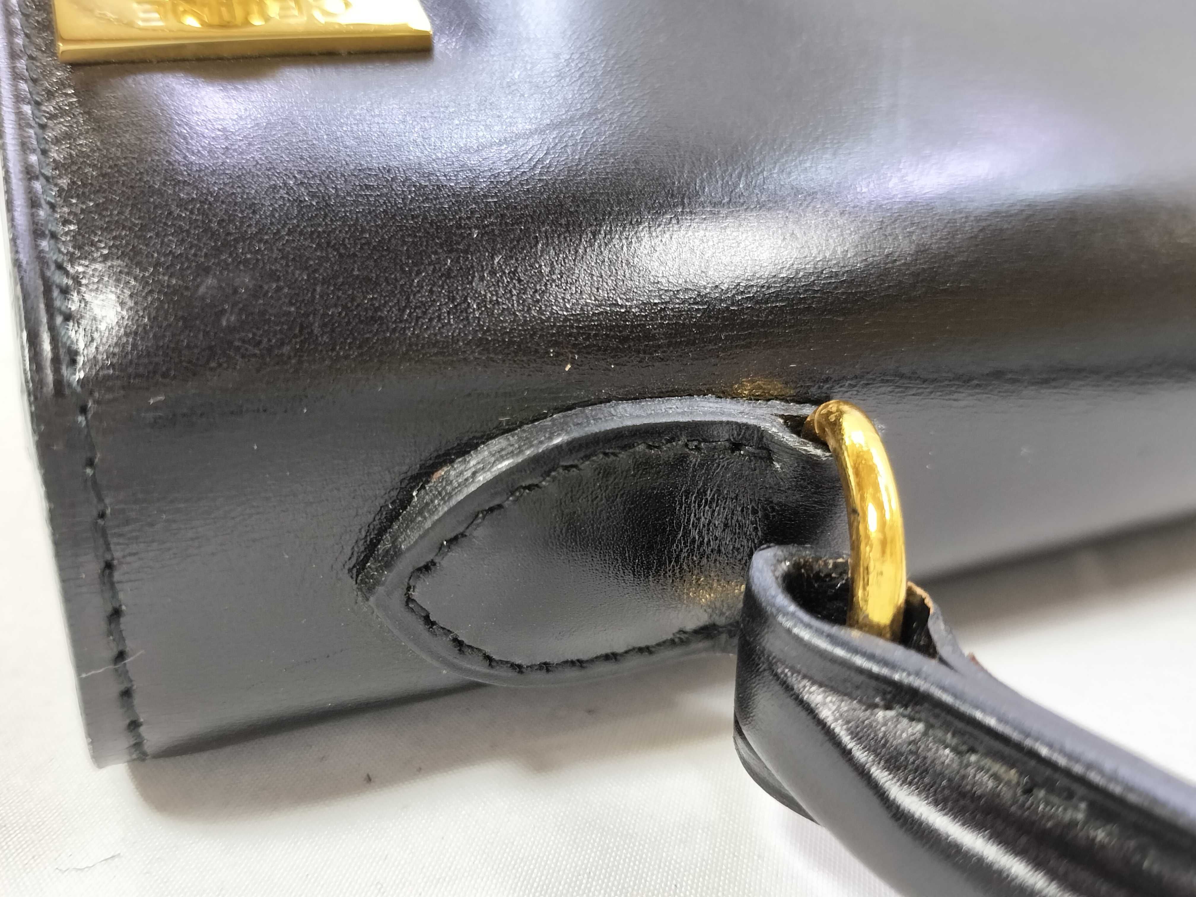 Vintage Gancini Hardware Calfskin Black Handbag — view 3