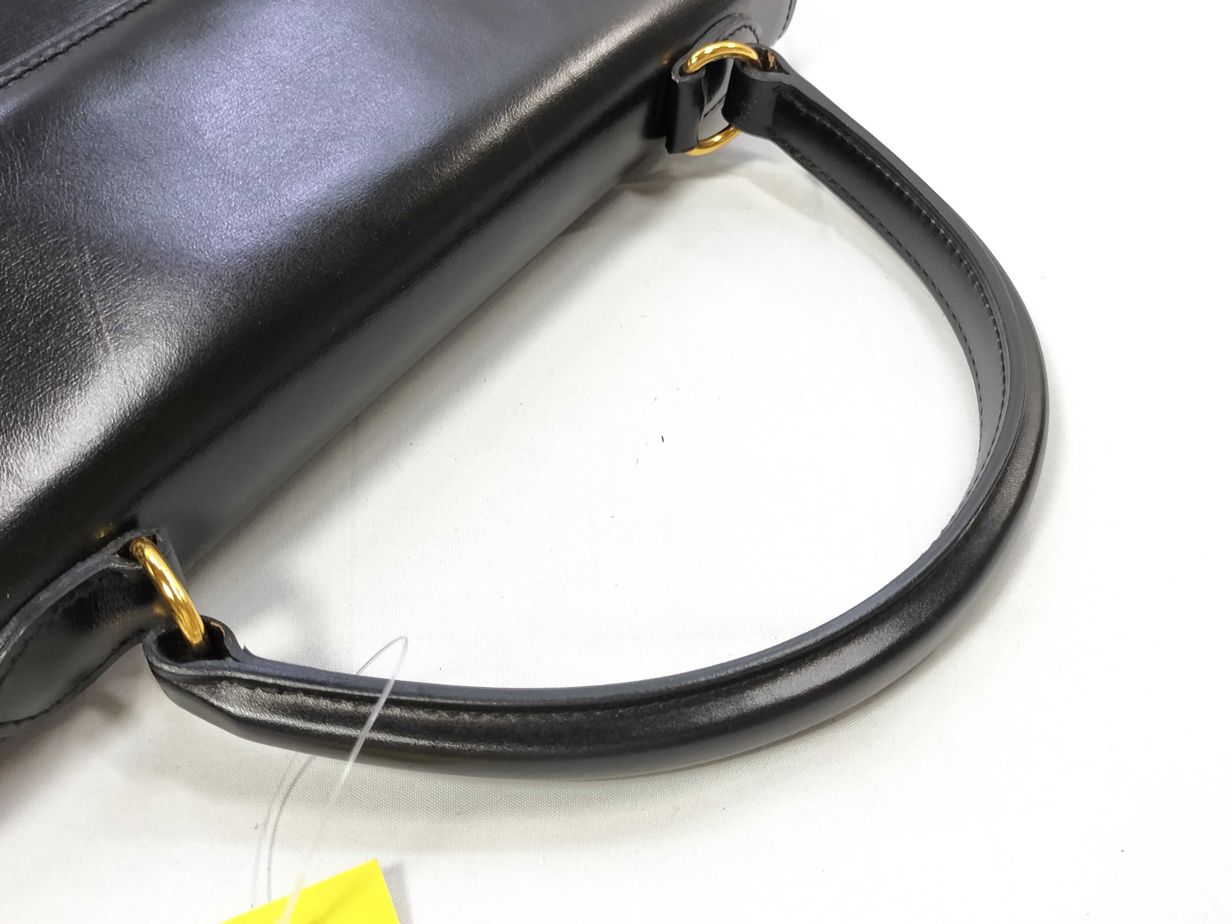 Vintage Gancini Hardware Calfskin Black Handbag — view 4