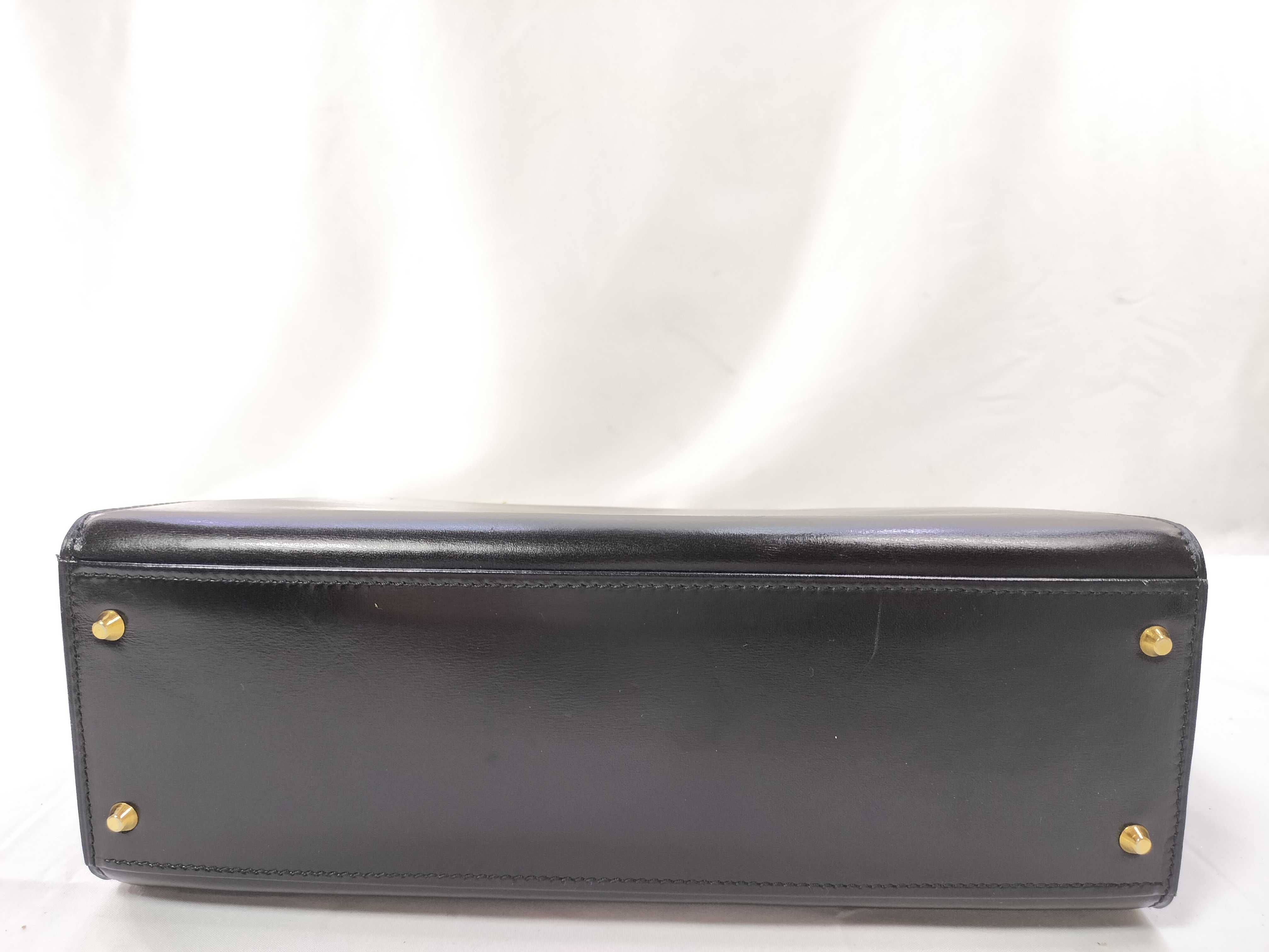 Vintage Gancini Hardware Calfskin Black Handbag — view 6